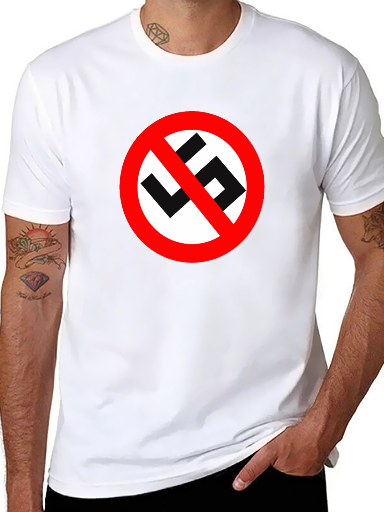 Anti-Hate Symbol Graphic Tee - Black