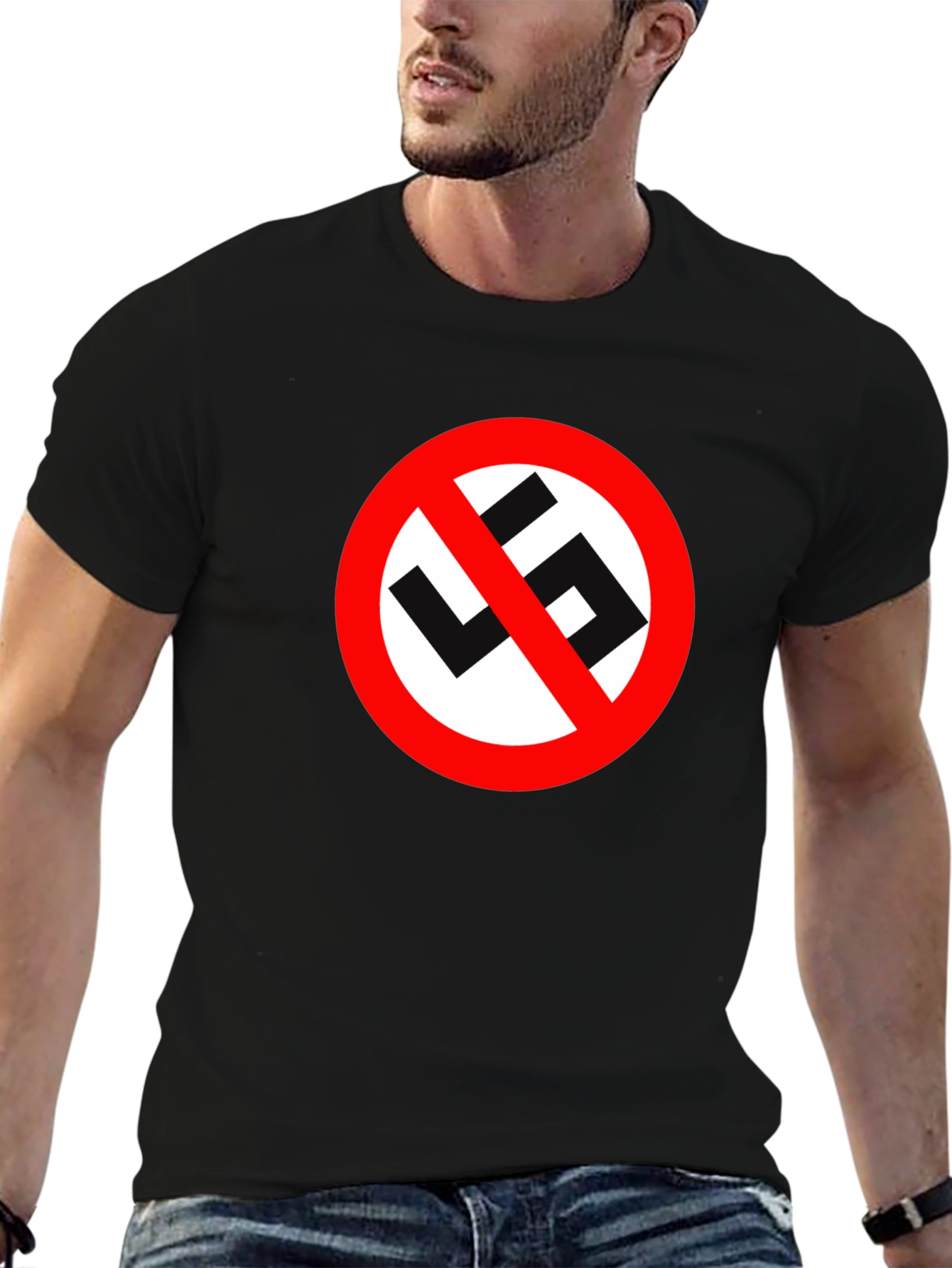 Anti-Hate Symbol Graphic Tee - Black