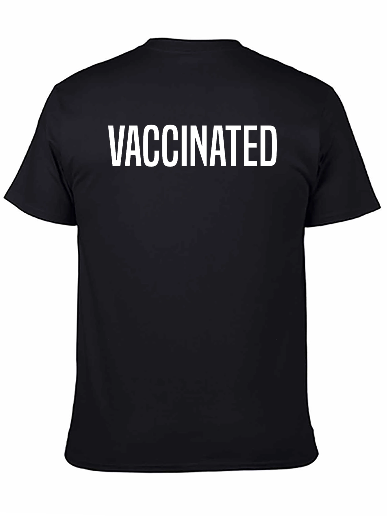 Vaccinated Graphic Tee - Modern Black T-Shirt