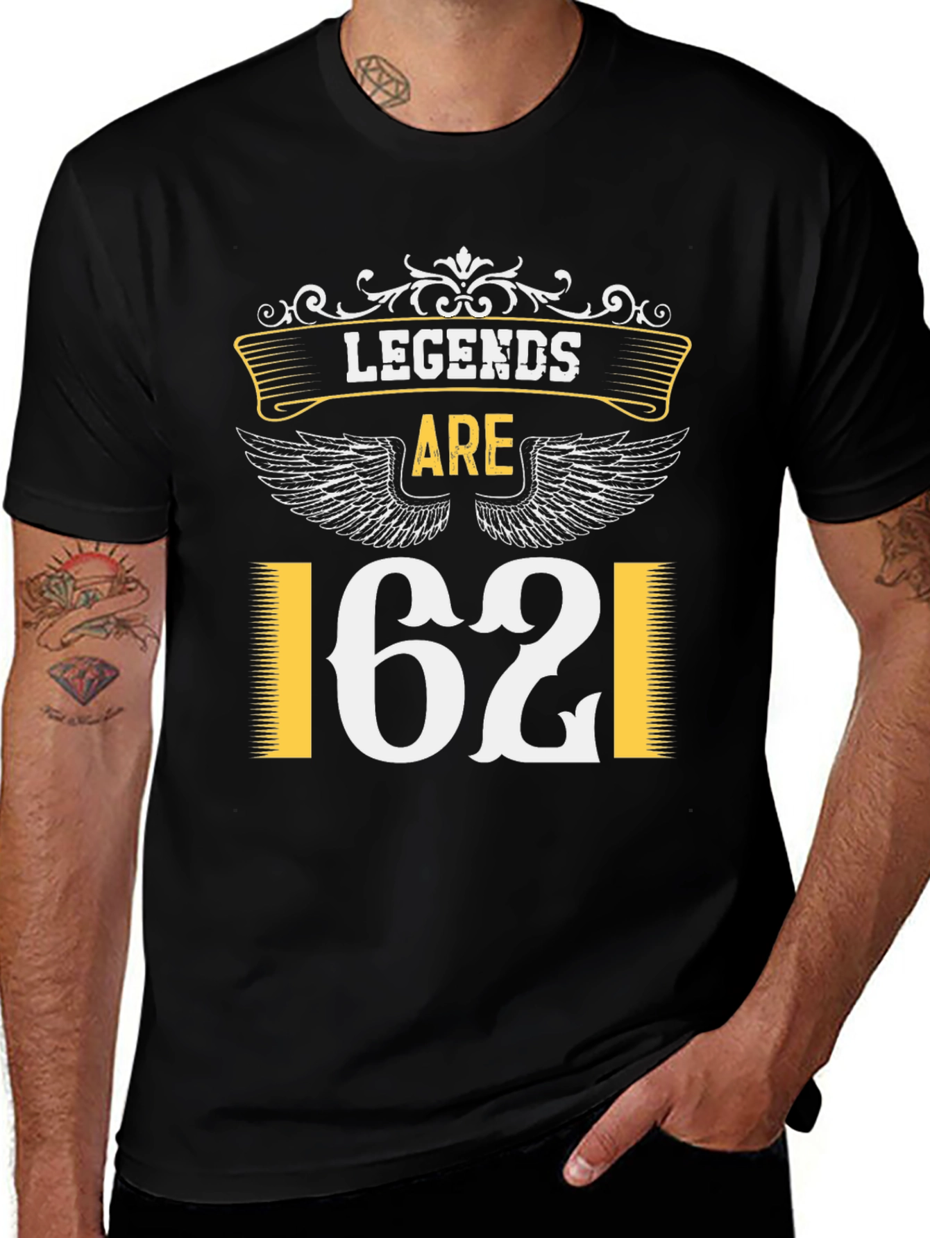 Legends Are 62 T-Shirt - Black Tee