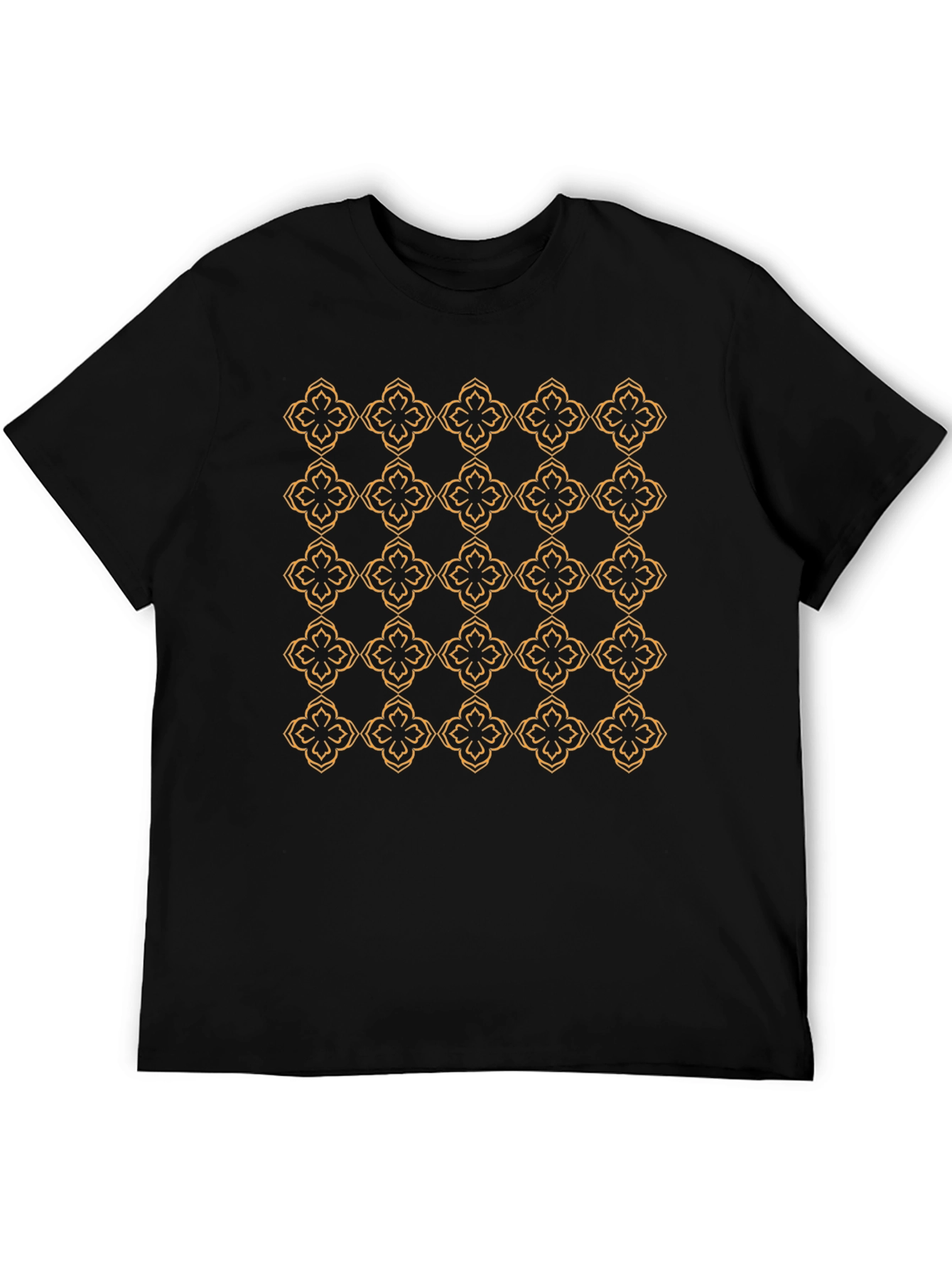 Black Tee with Floral Pattern