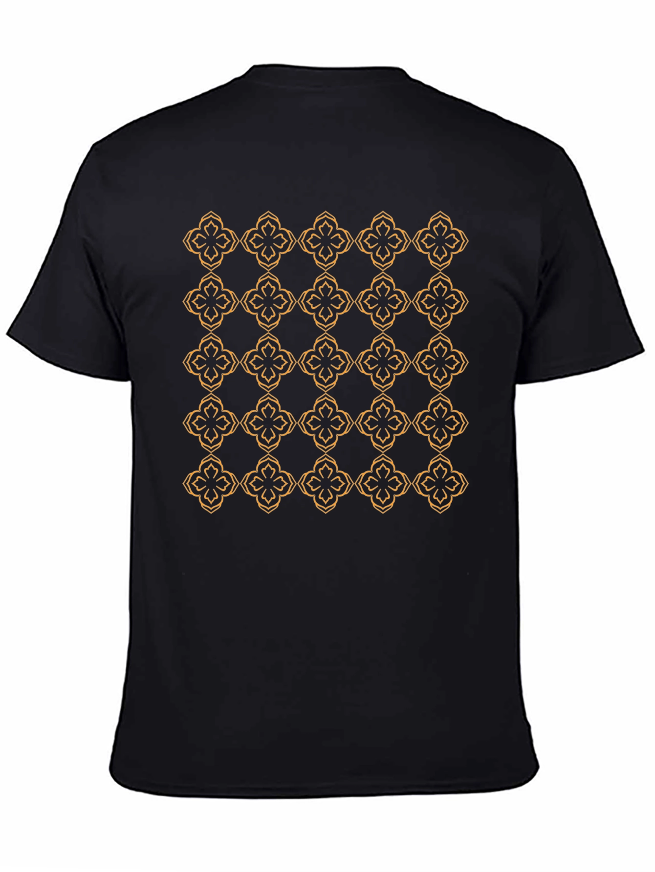 Black Tee with Floral Pattern
