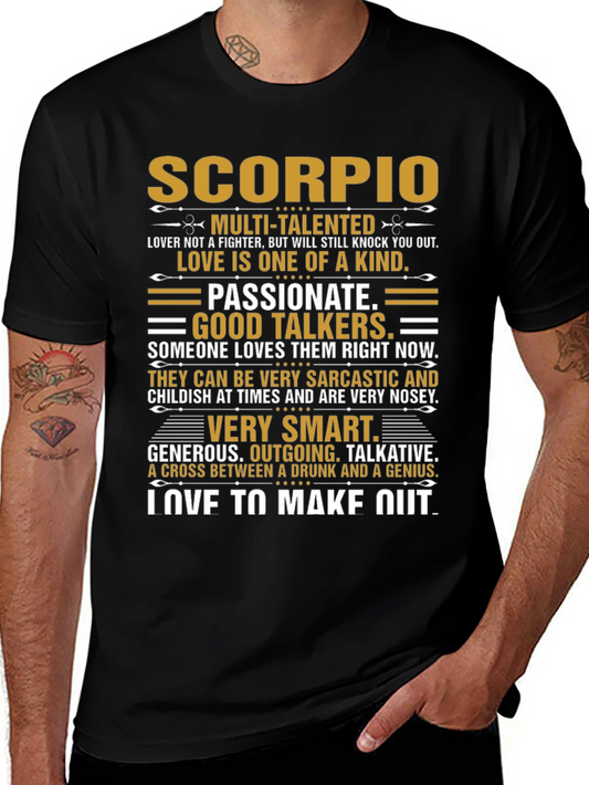 Scorpio Zodiac T-Shirt: Multi-Talented Passionate Good Talker
