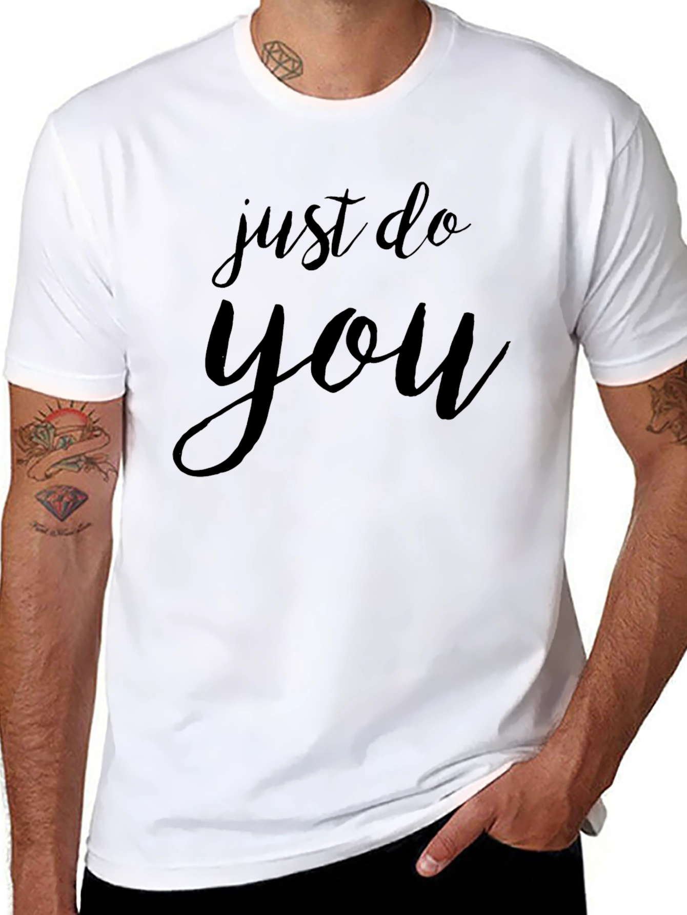 Just Do You Black Graphic Tee