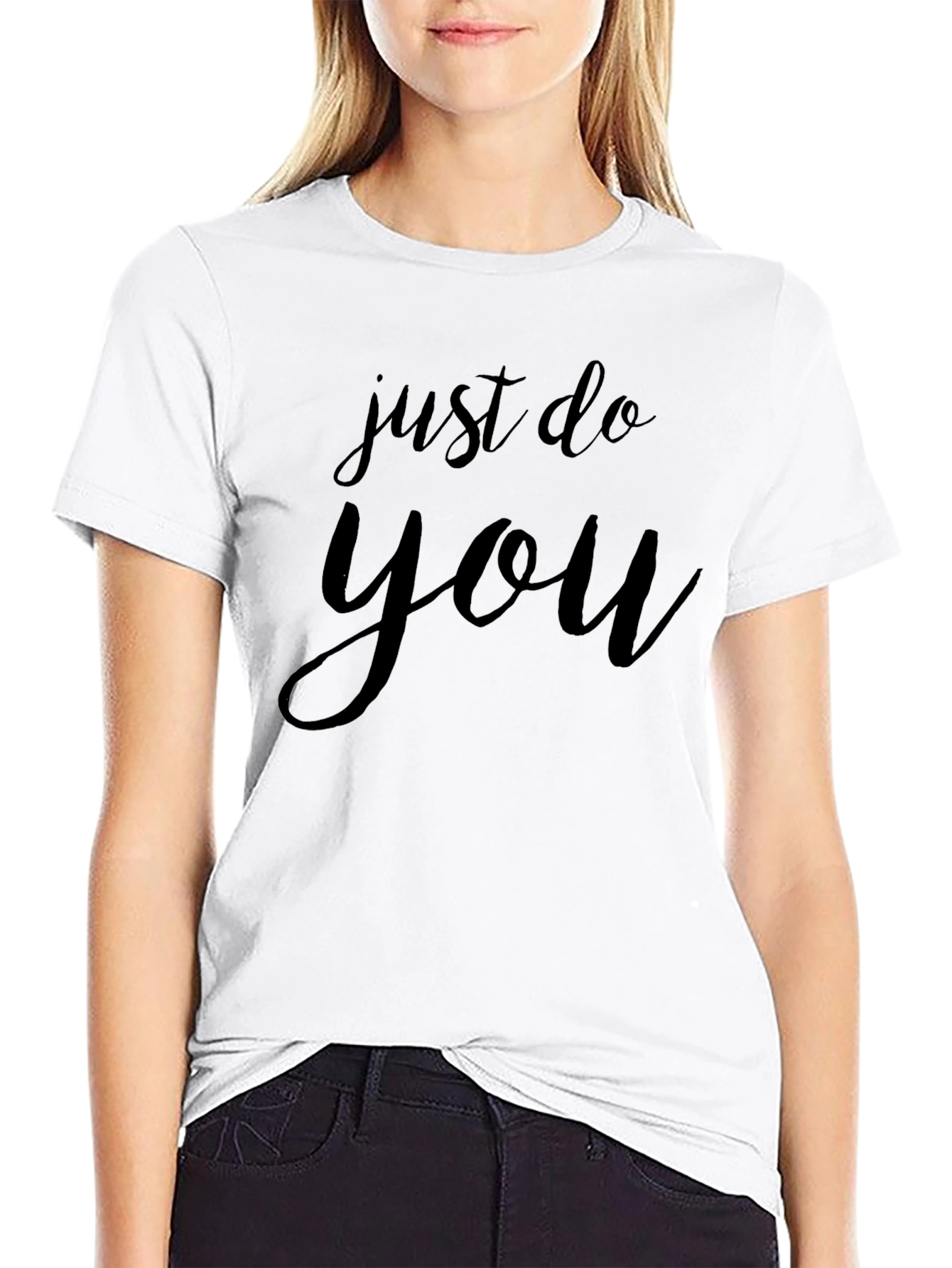 Just Do You Black Graphic Tee