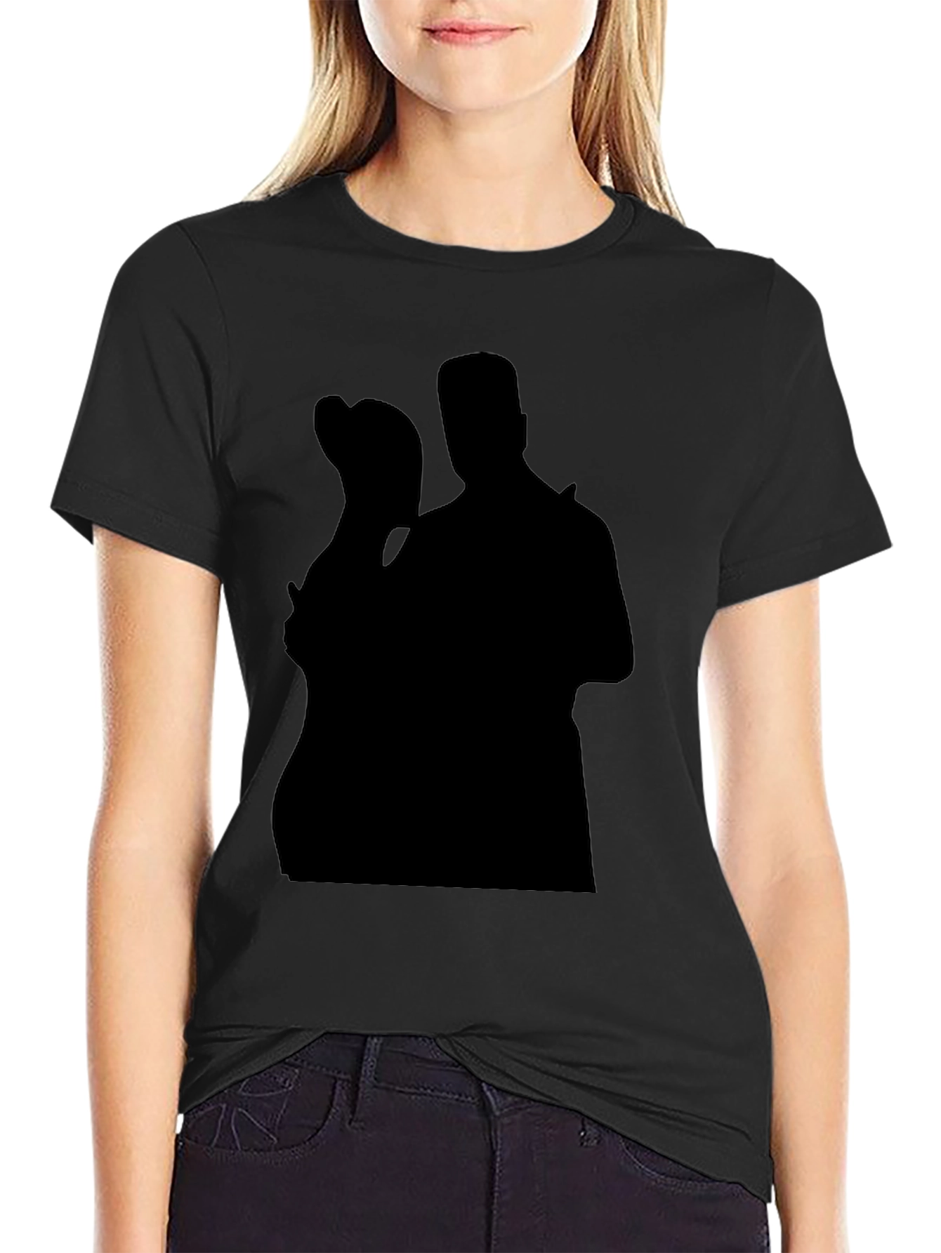 Silhouette Couple Black T-Shirt