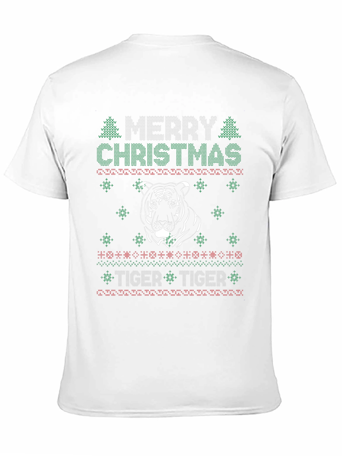 Merry Christmas Tiger Ugly Sweater T-Shirt