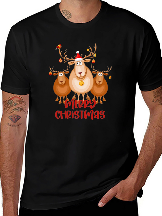 Merry Christmas Reindeer Graphic Tee