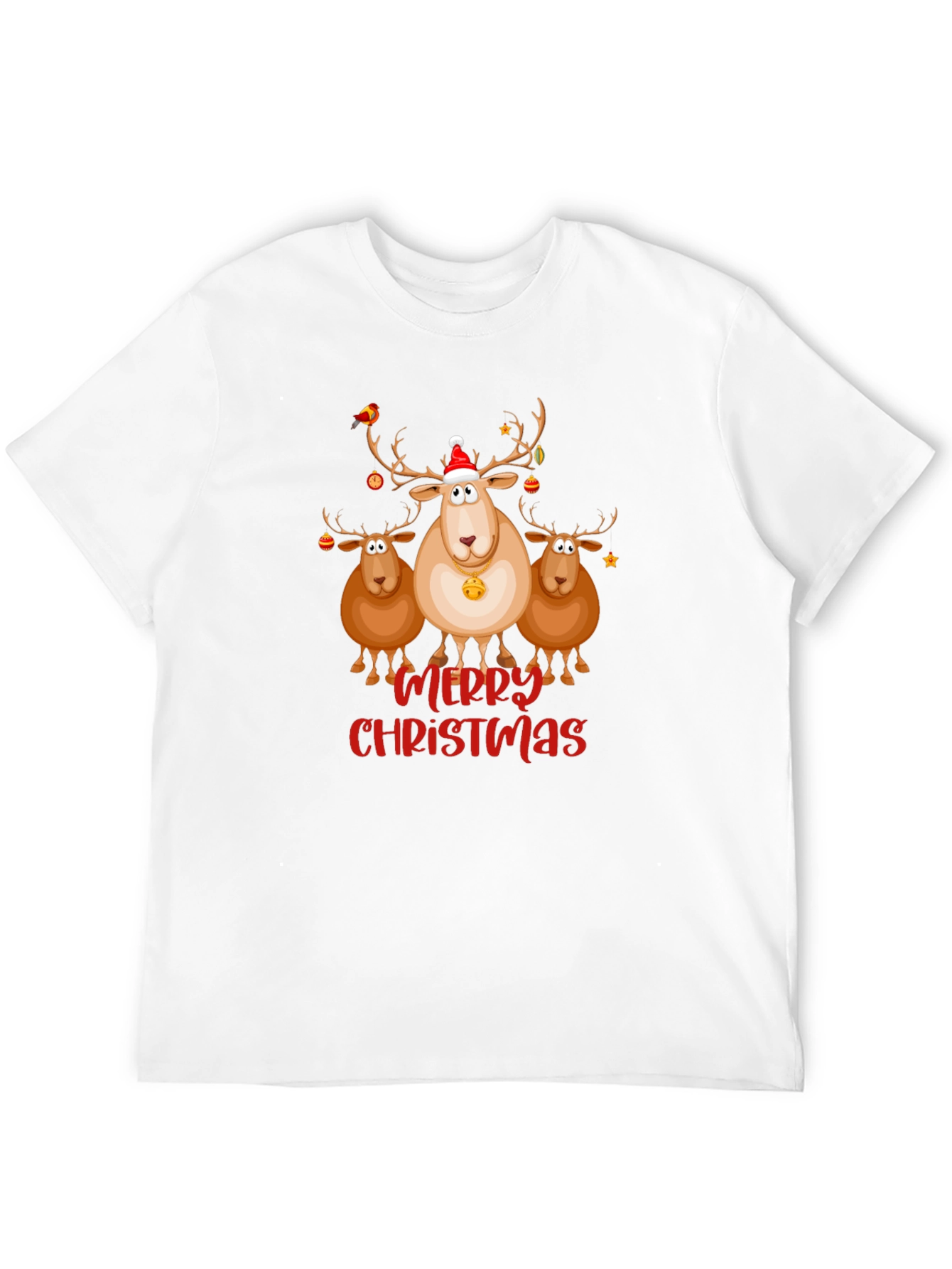 Merry Christmas Reindeer Graphic Tee