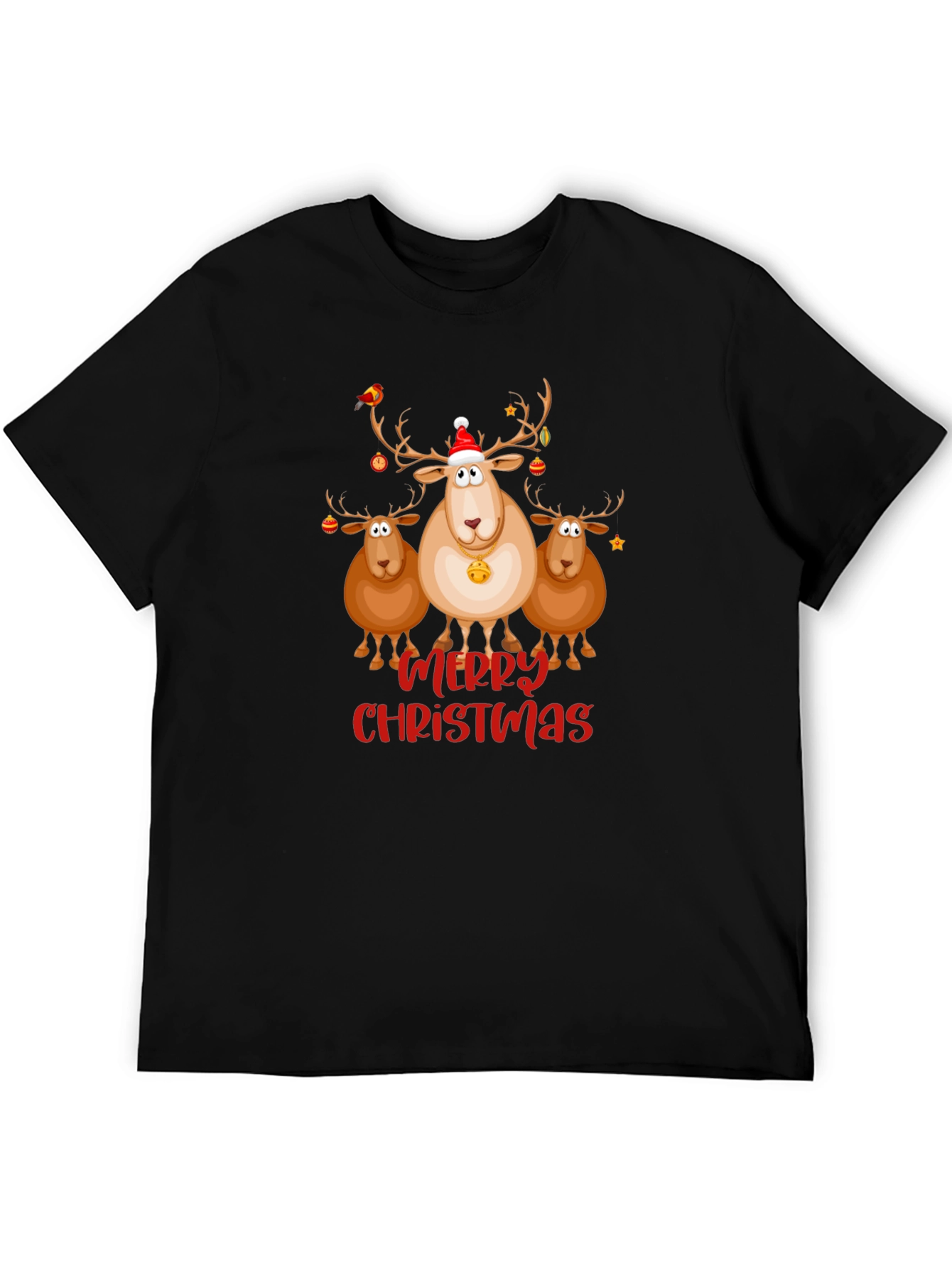 Merry Christmas Reindeer Graphic Tee