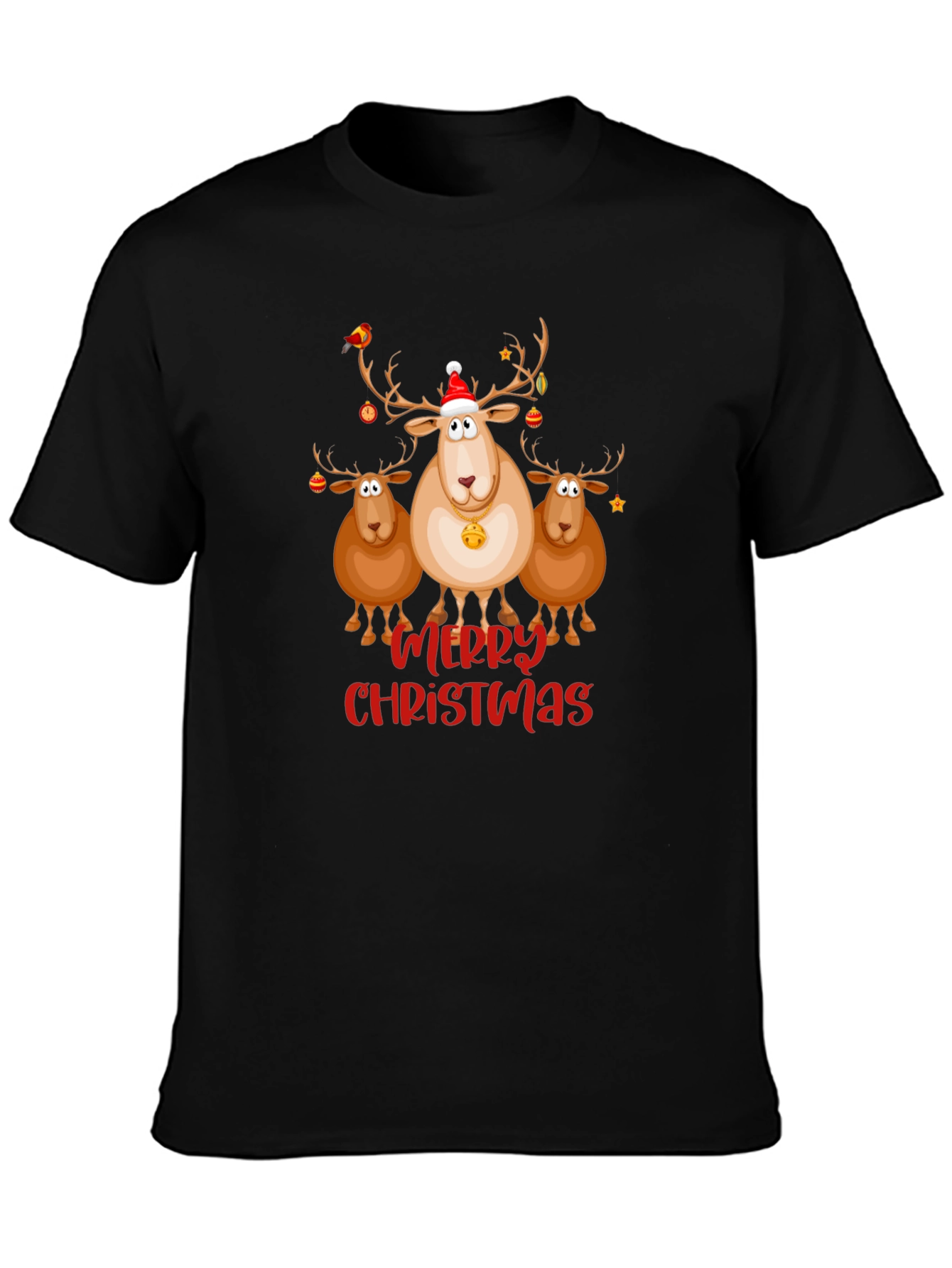 Merry Christmas Reindeer Graphic Tee