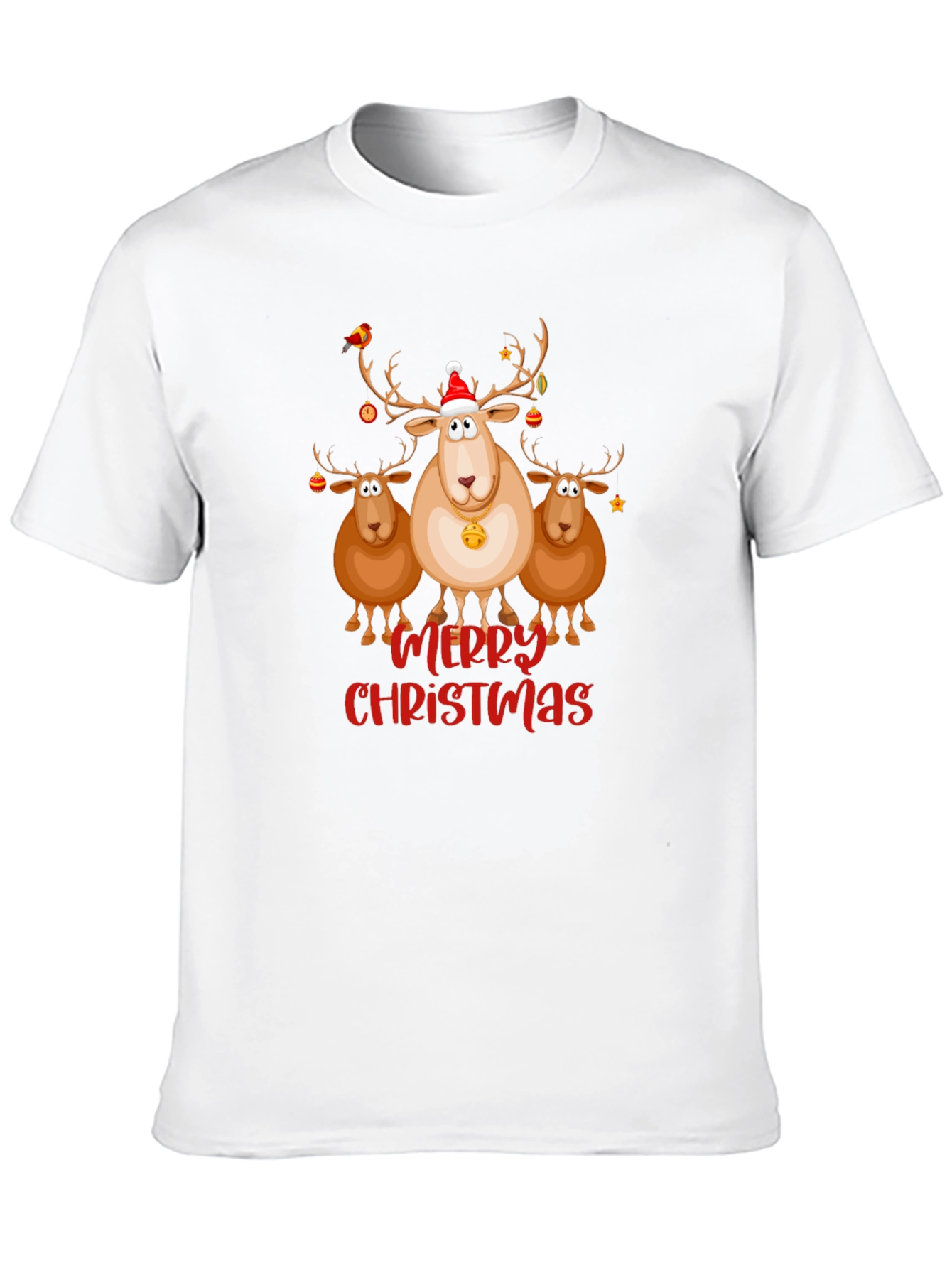 Merry Christmas Reindeer Graphic Tee