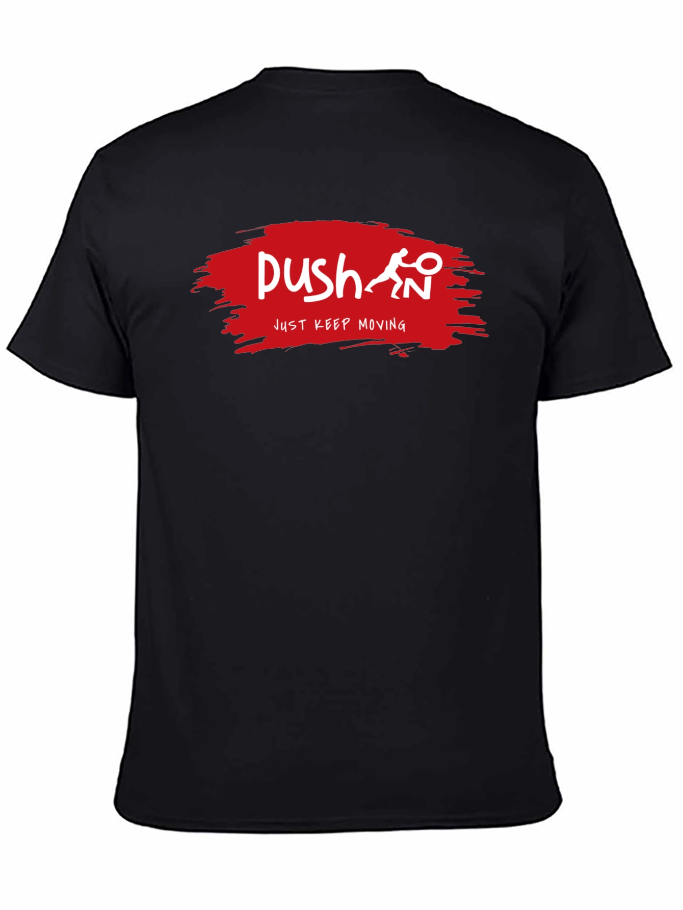 Push Just Keep Moving Black T-Shirt