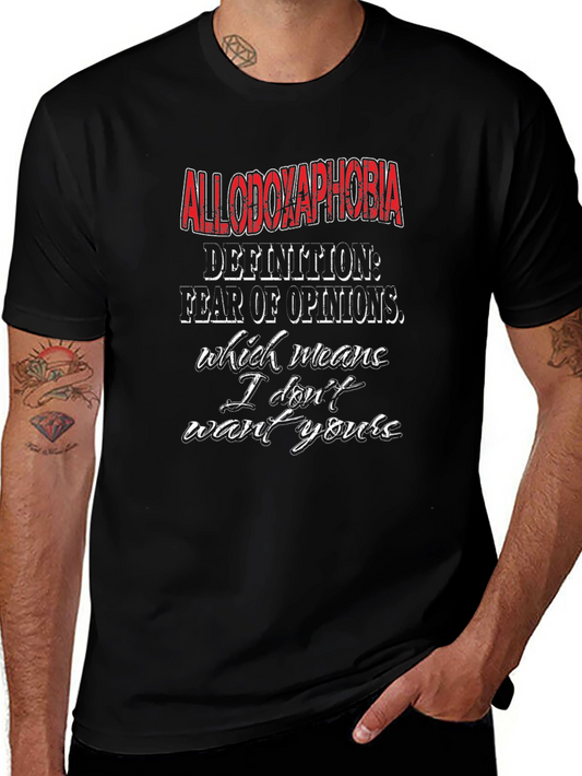 Allodoxaphobia Definition T-Shirt - Fear of Opinions Tee
