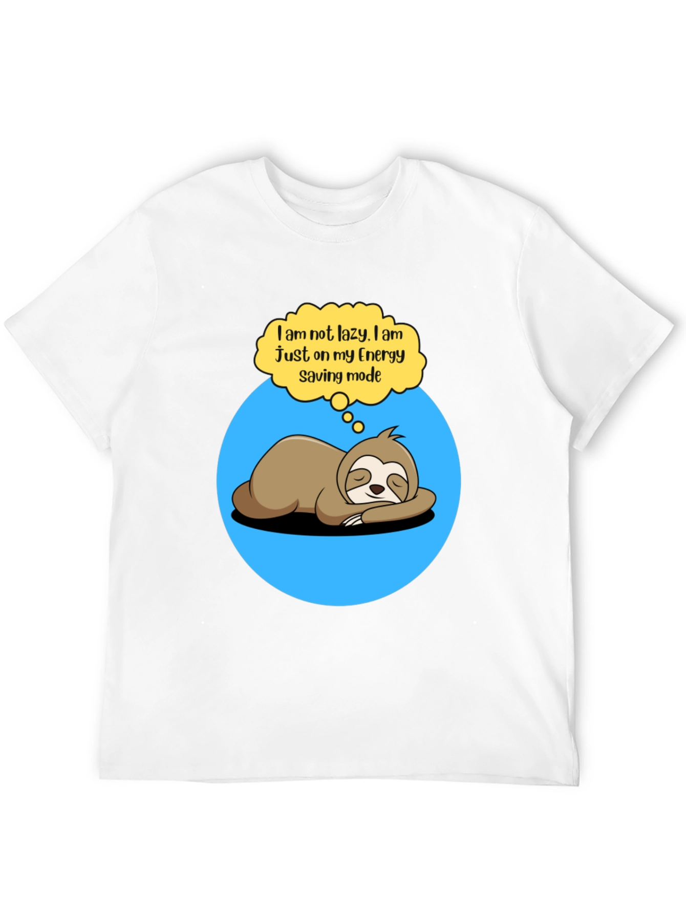 Lazy Sloth Energy Saving Mode Graphic Tee