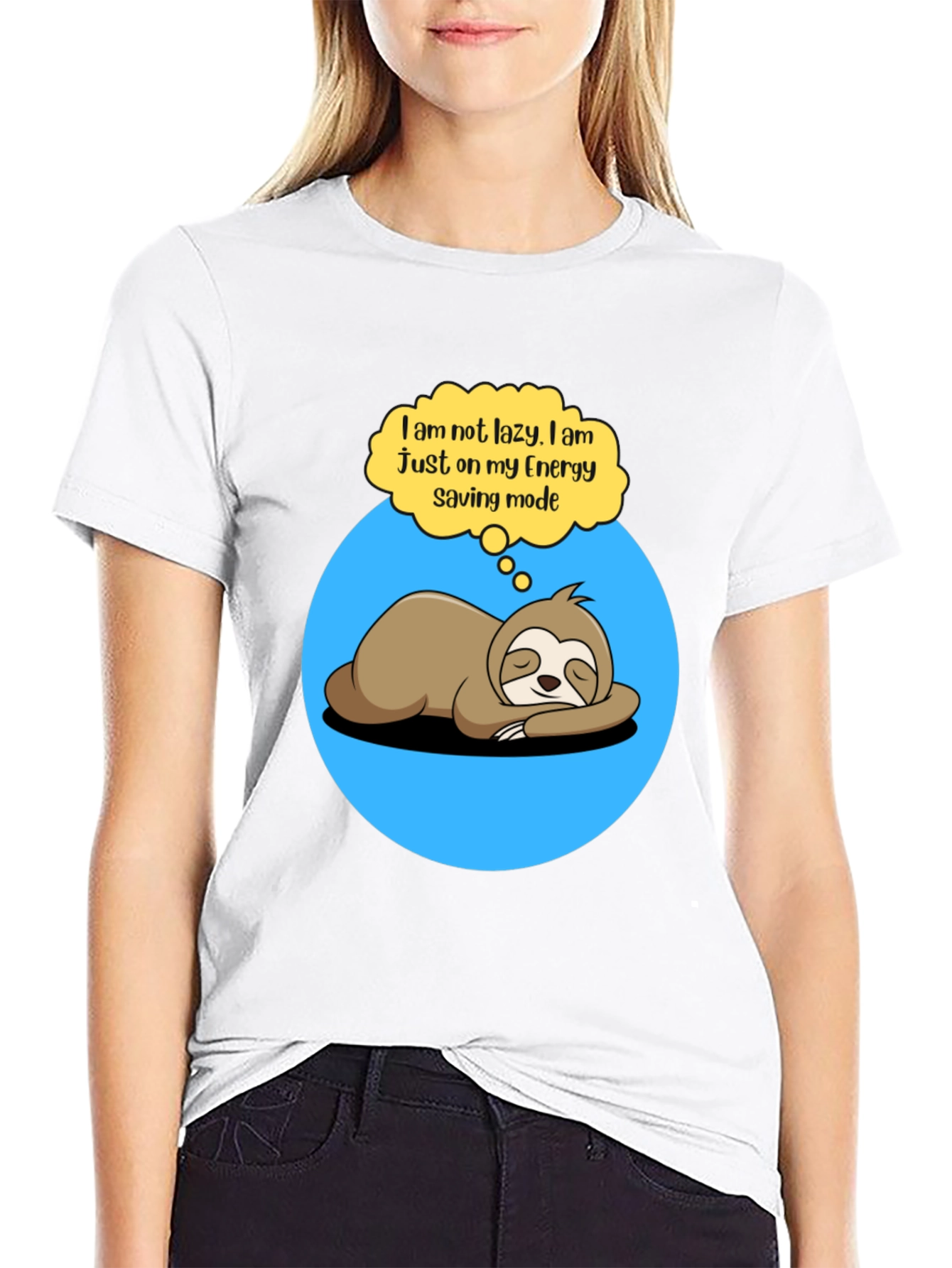 Lazy Sloth Energy Saving Mode Graphic Tee