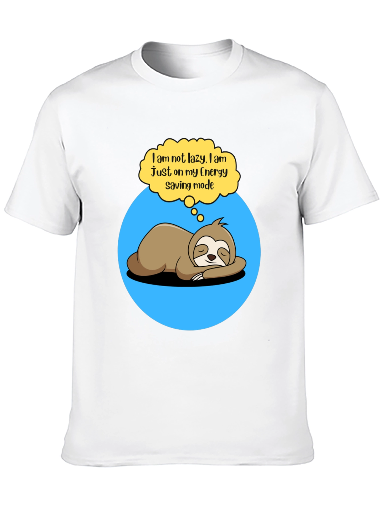 Lazy Sloth Energy Saving Mode Graphic Tee