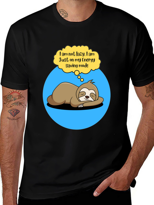 Lazy Sloth Energy Saving Mode Graphic Tee