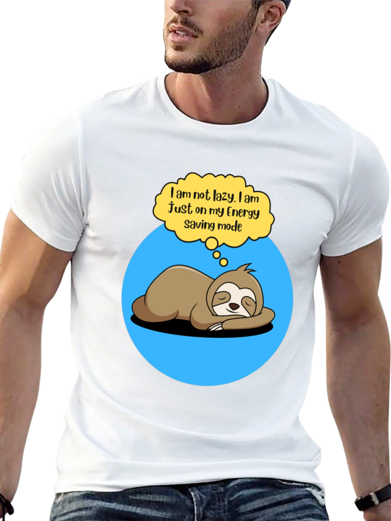 Lazy Sloth Energy Saving Mode Graphic Tee