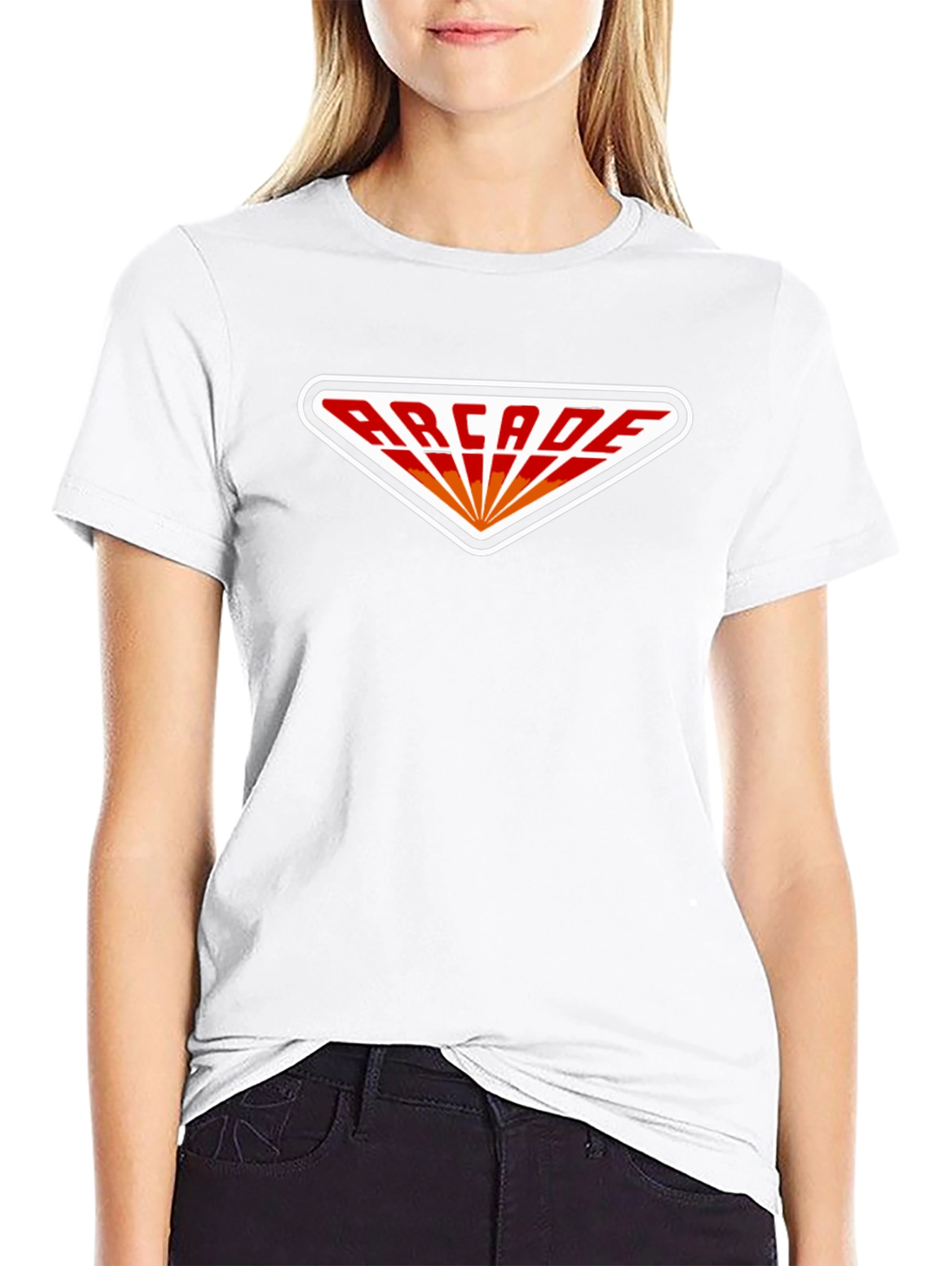Retro Arcade Graphic Tee - Black Cotton T-Shirt