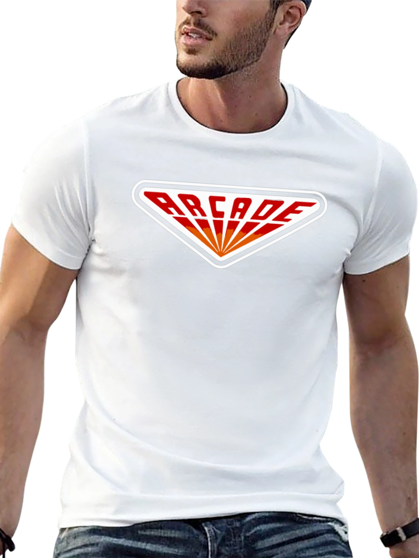Retro Arcade Graphic Tee - Black Cotton T-Shirt