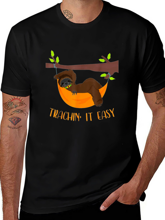 Trachin It Easy Sloth T-Shirt - Relaxed Style