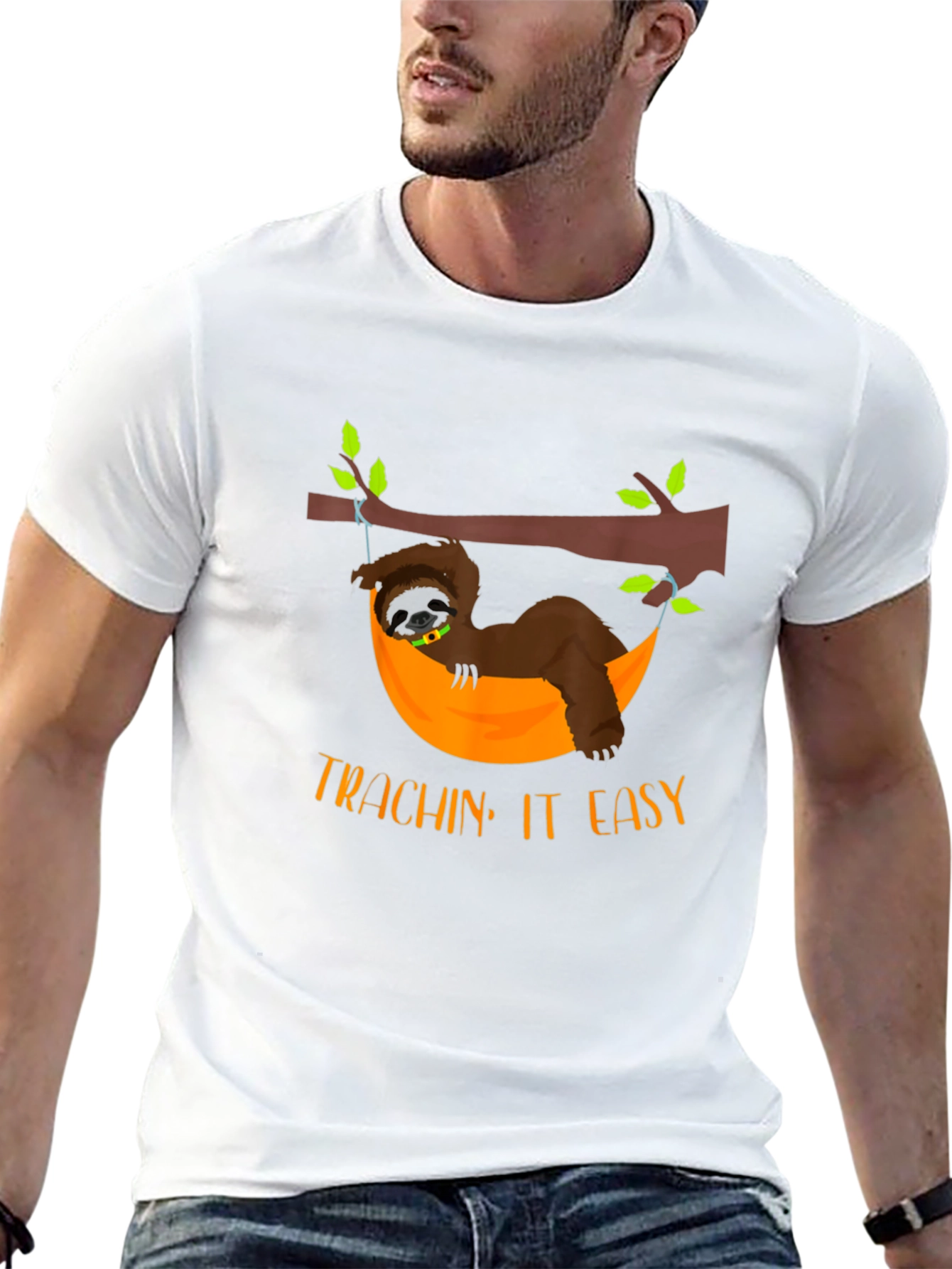 Trachin It Easy Sloth T-Shirt - Relaxed Style