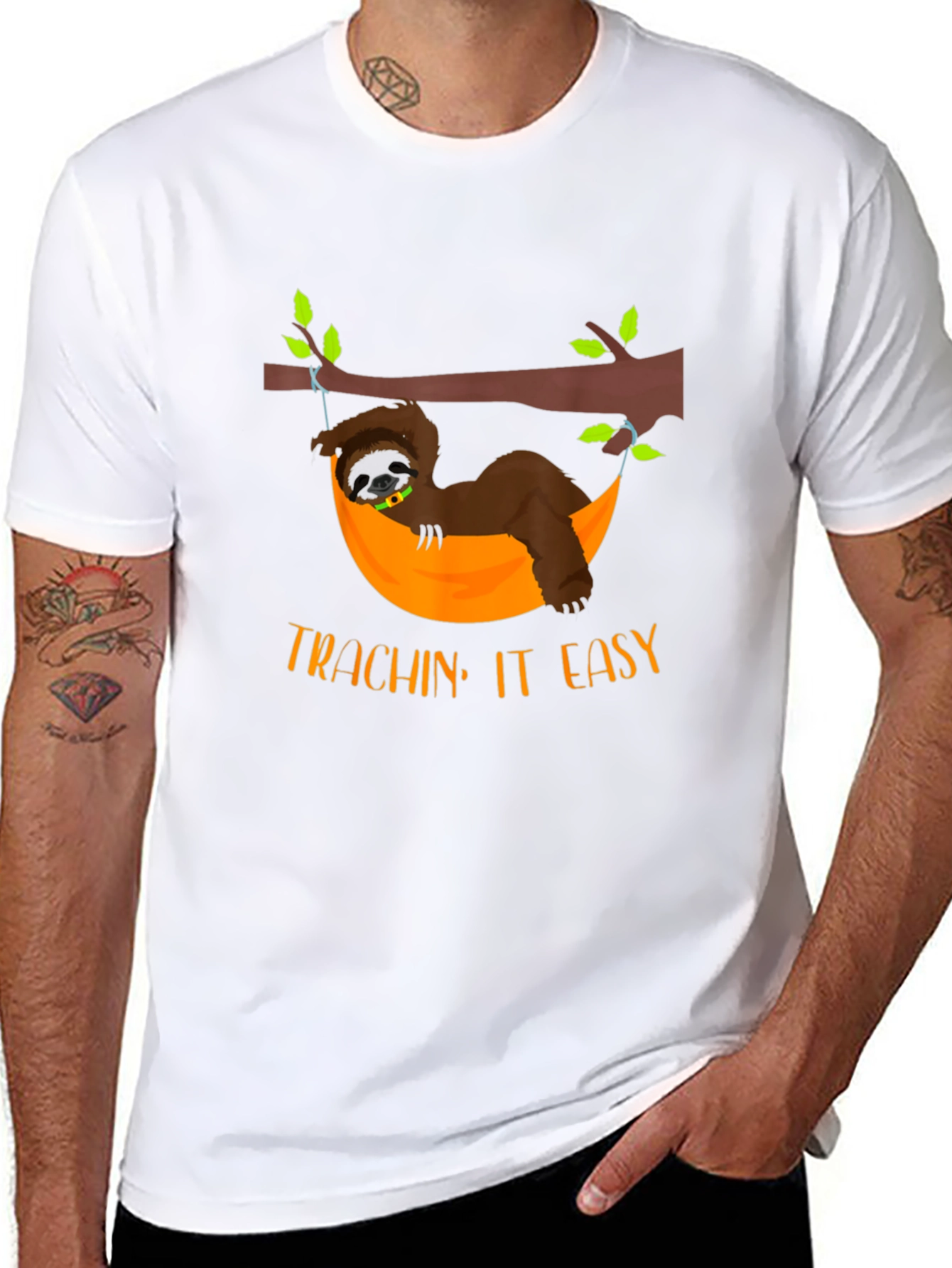 Trachin It Easy Sloth T-Shirt - Relaxed Style