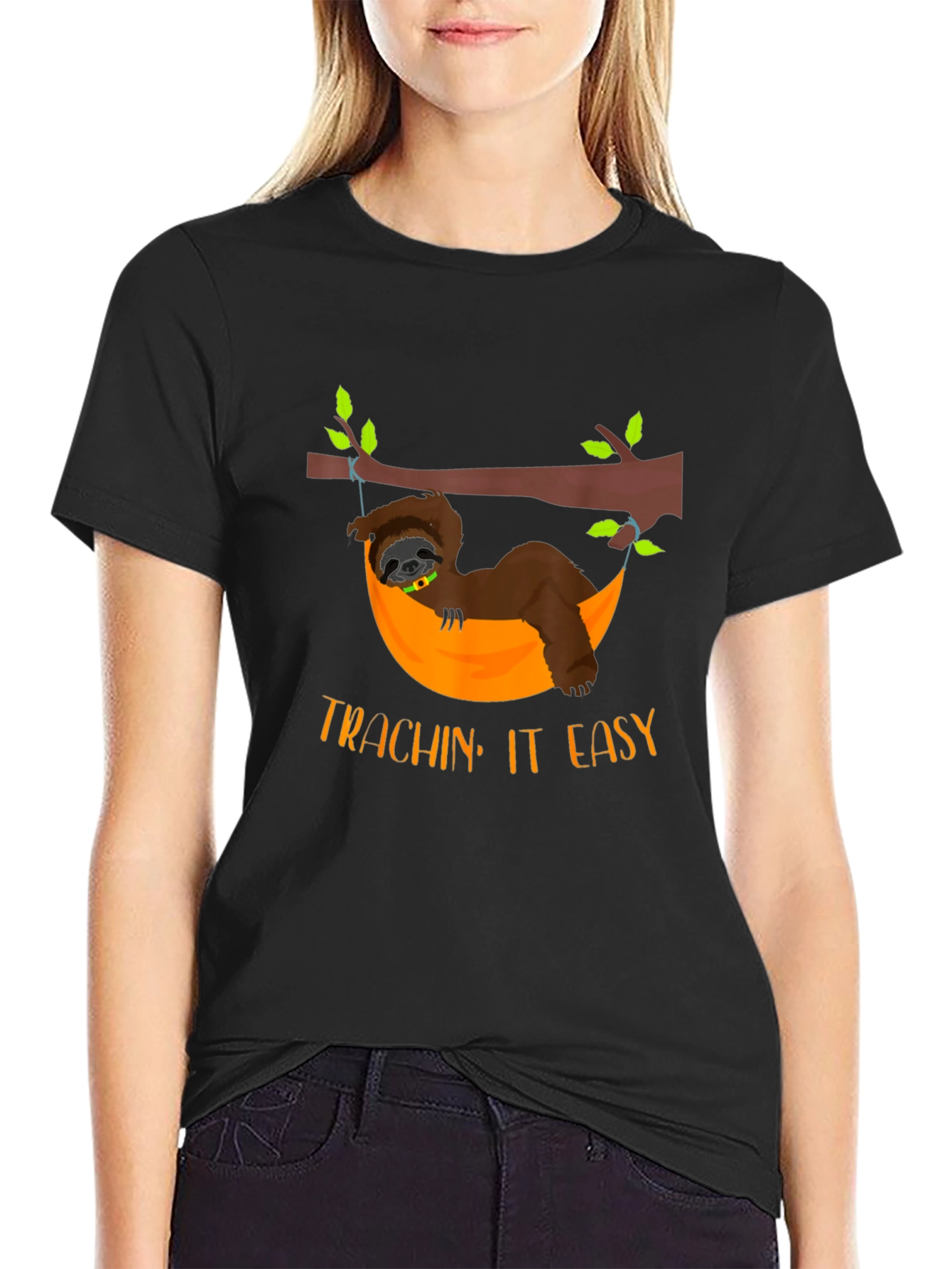 Trachin It Easy Sloth T-Shirt - Relaxed Style