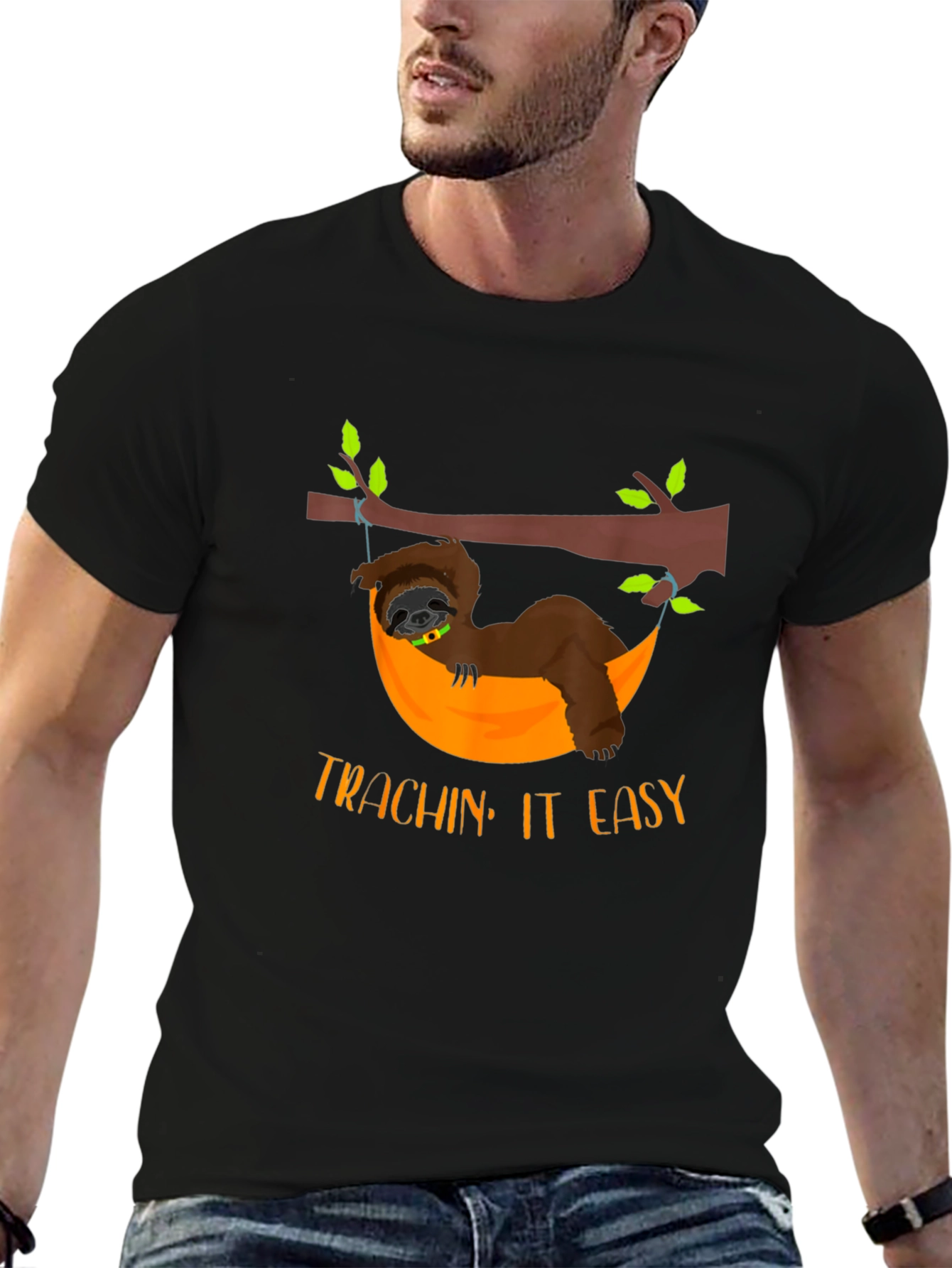 Trachin It Easy Sloth T-Shirt - Relaxed Style