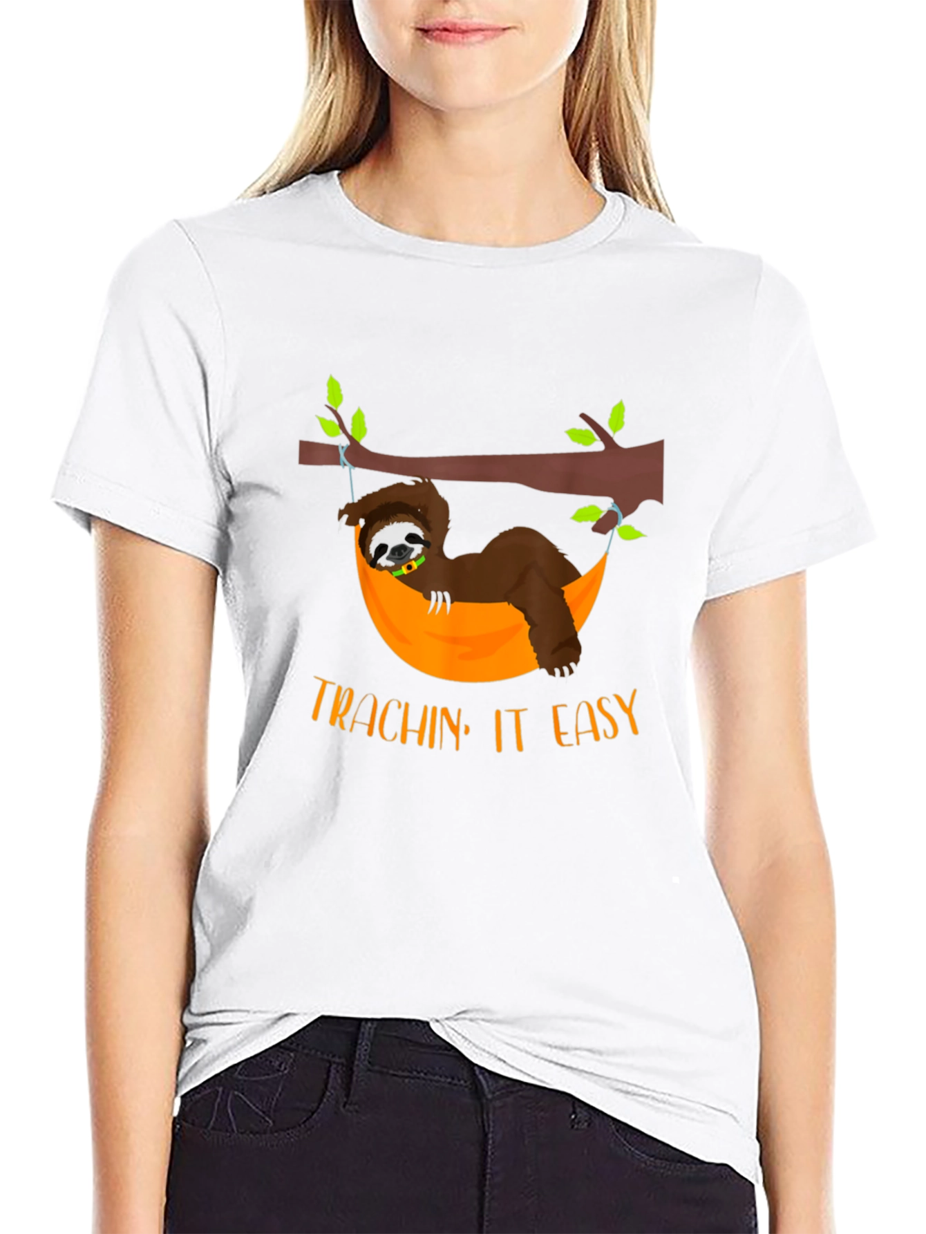 Trachin It Easy Sloth T-Shirt - Relaxed Style