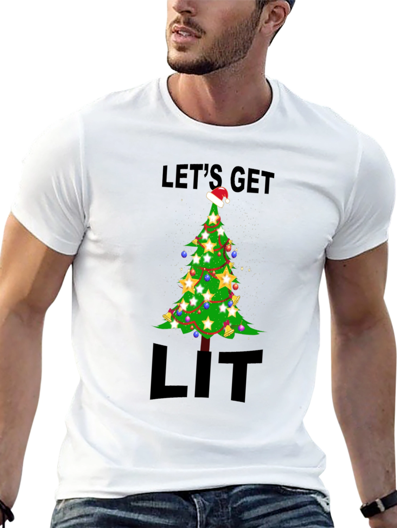 Lets Get Lit Christmas Tree T-Shirt