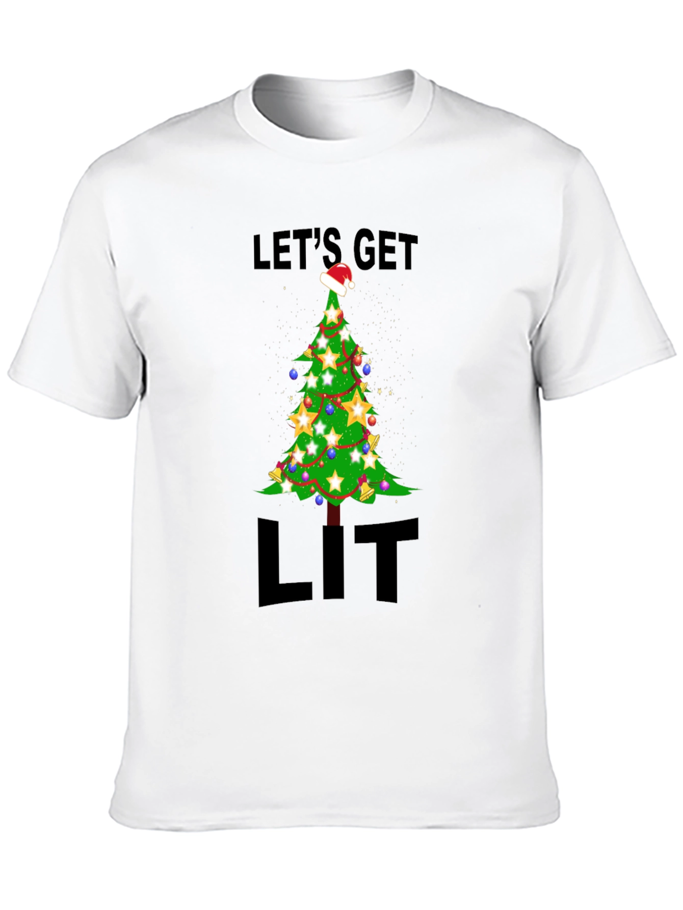 Lets Get Lit Christmas Tree T-Shirt