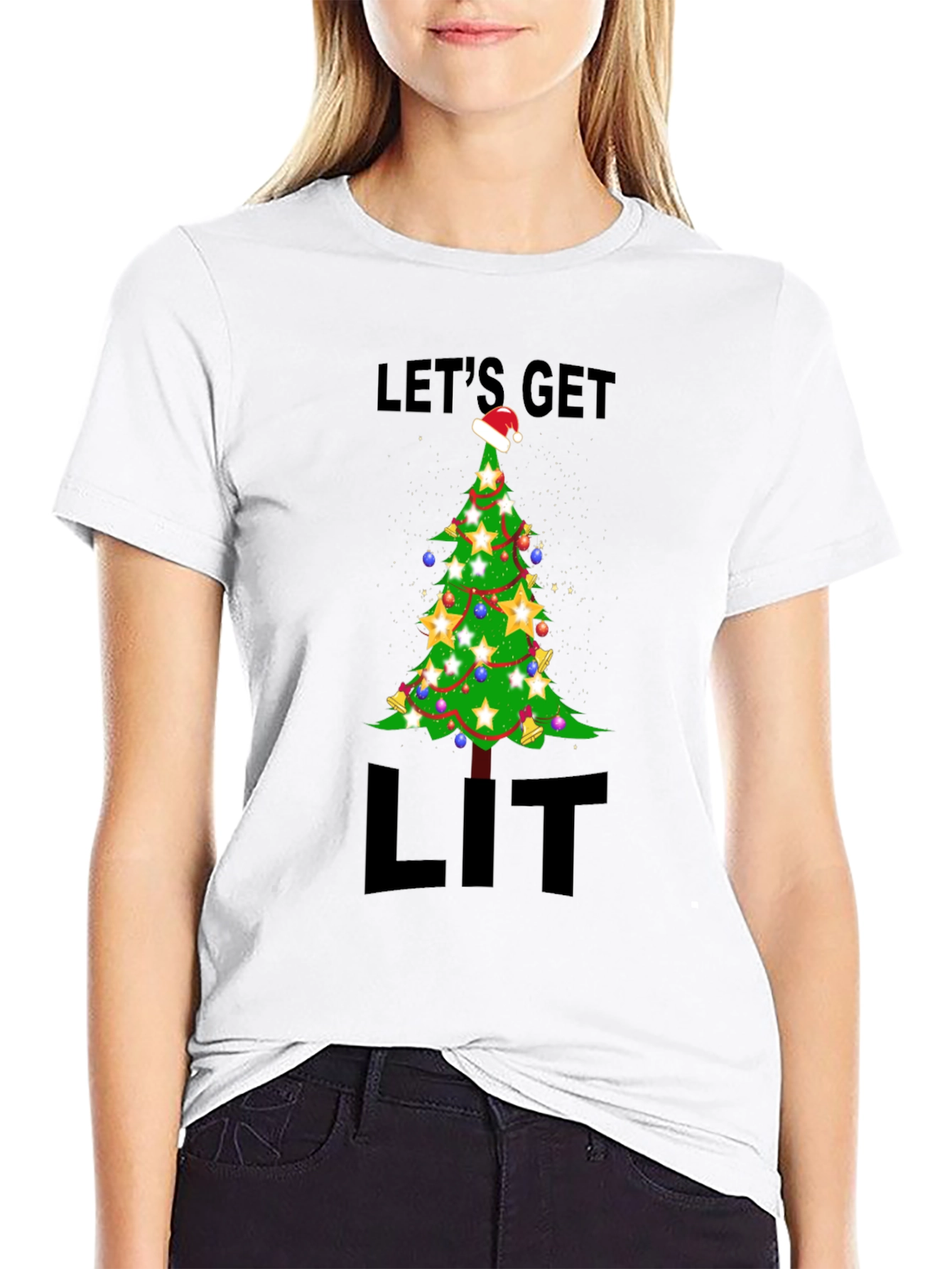 Lets Get Lit Christmas Tree T-Shirt