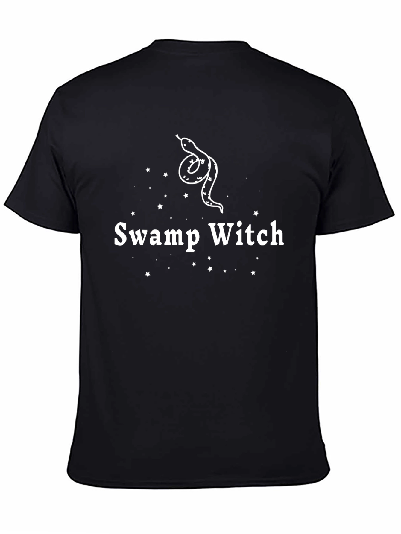 Swamp Witch Graphic Tee - Black Cotton T-Shirt