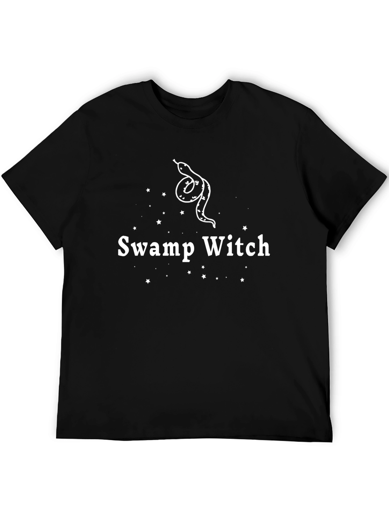 Swamp Witch Graphic Tee - Black Cotton T-Shirt