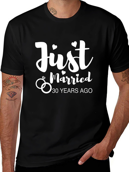 Just Married 30 Years Ago Anniversary T-Shirt