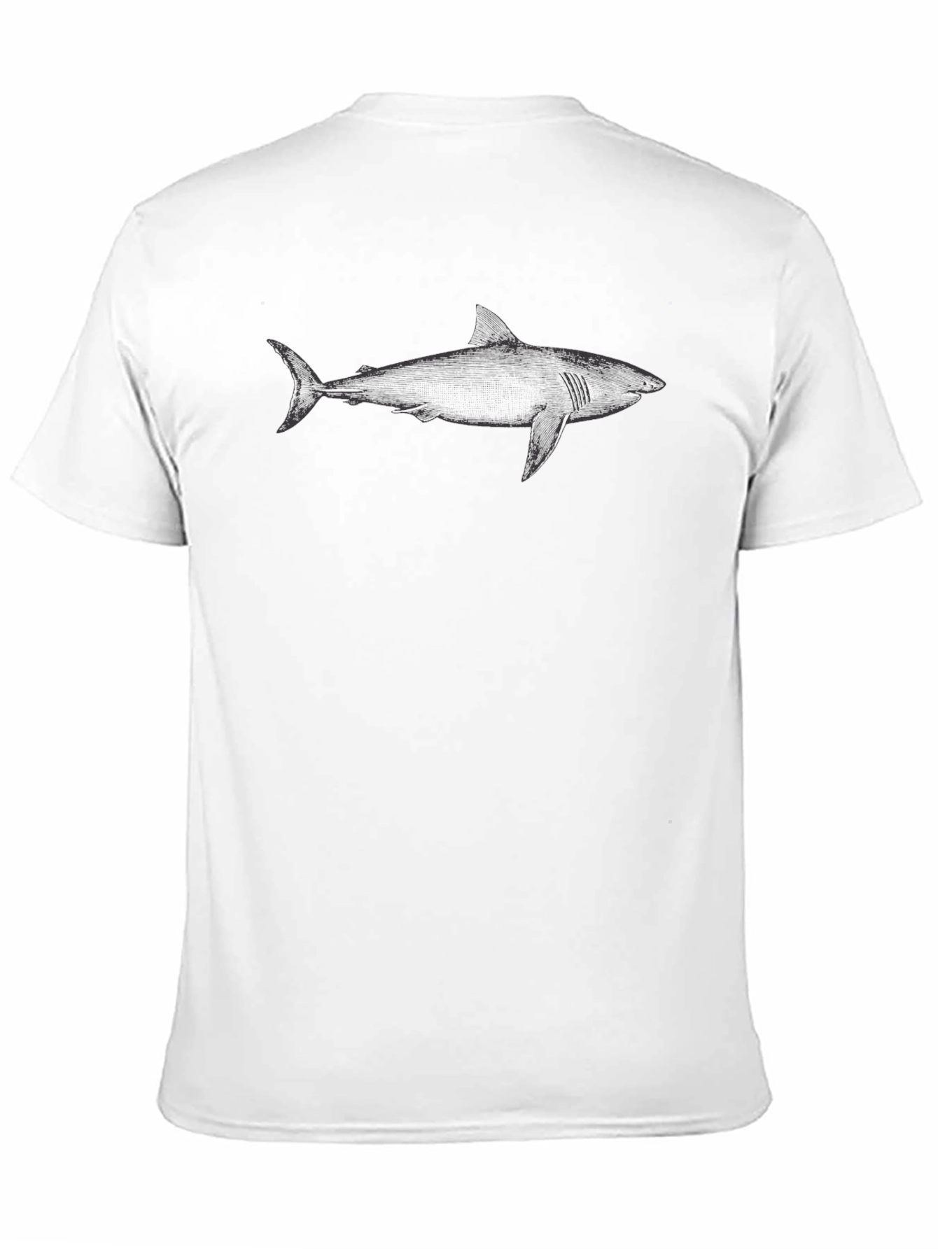Shark Graphic Tee - Mens Black Cotton T-Shirt