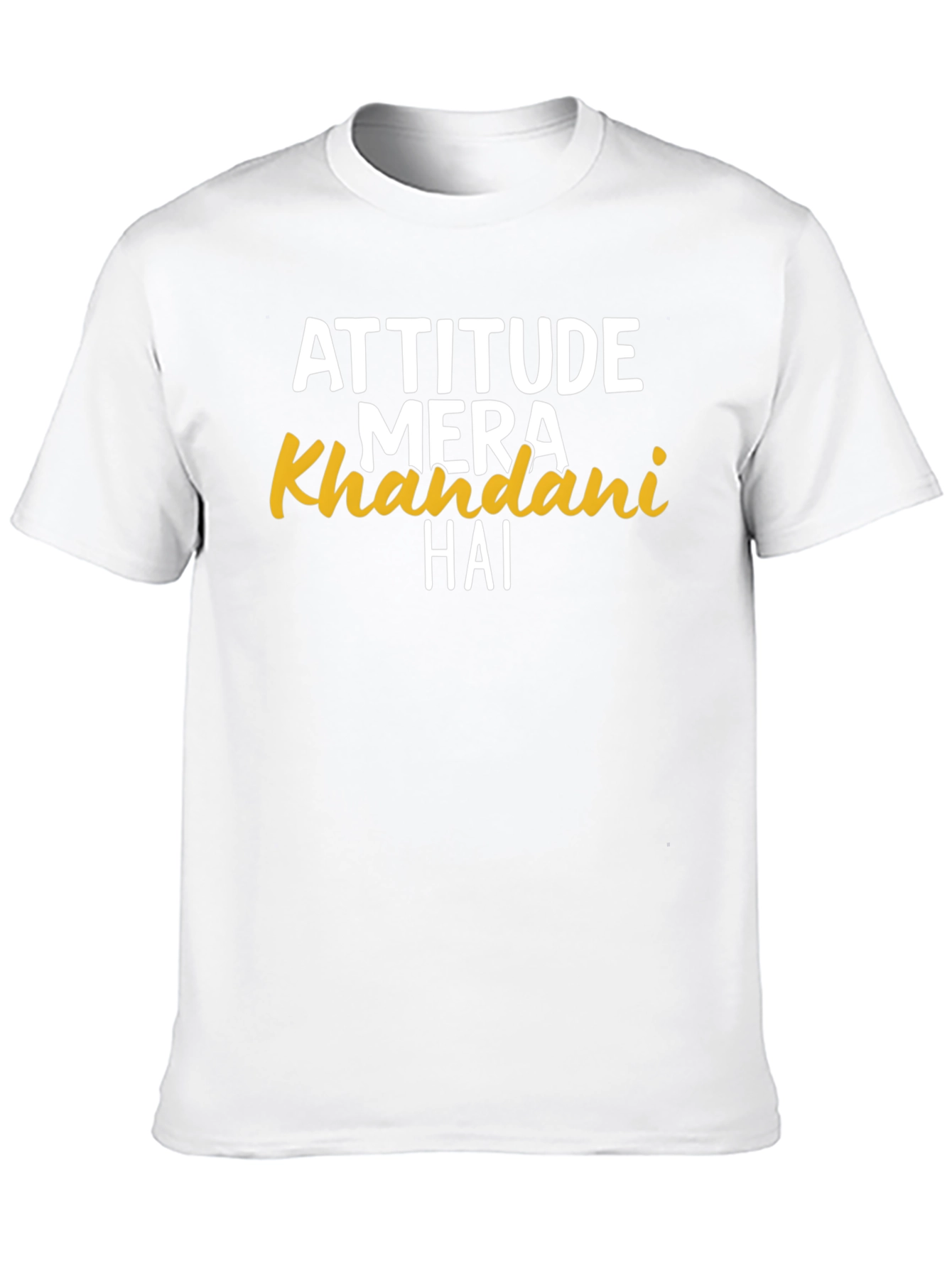 Attitude Mera Khandani Hai Black Graphic Tee