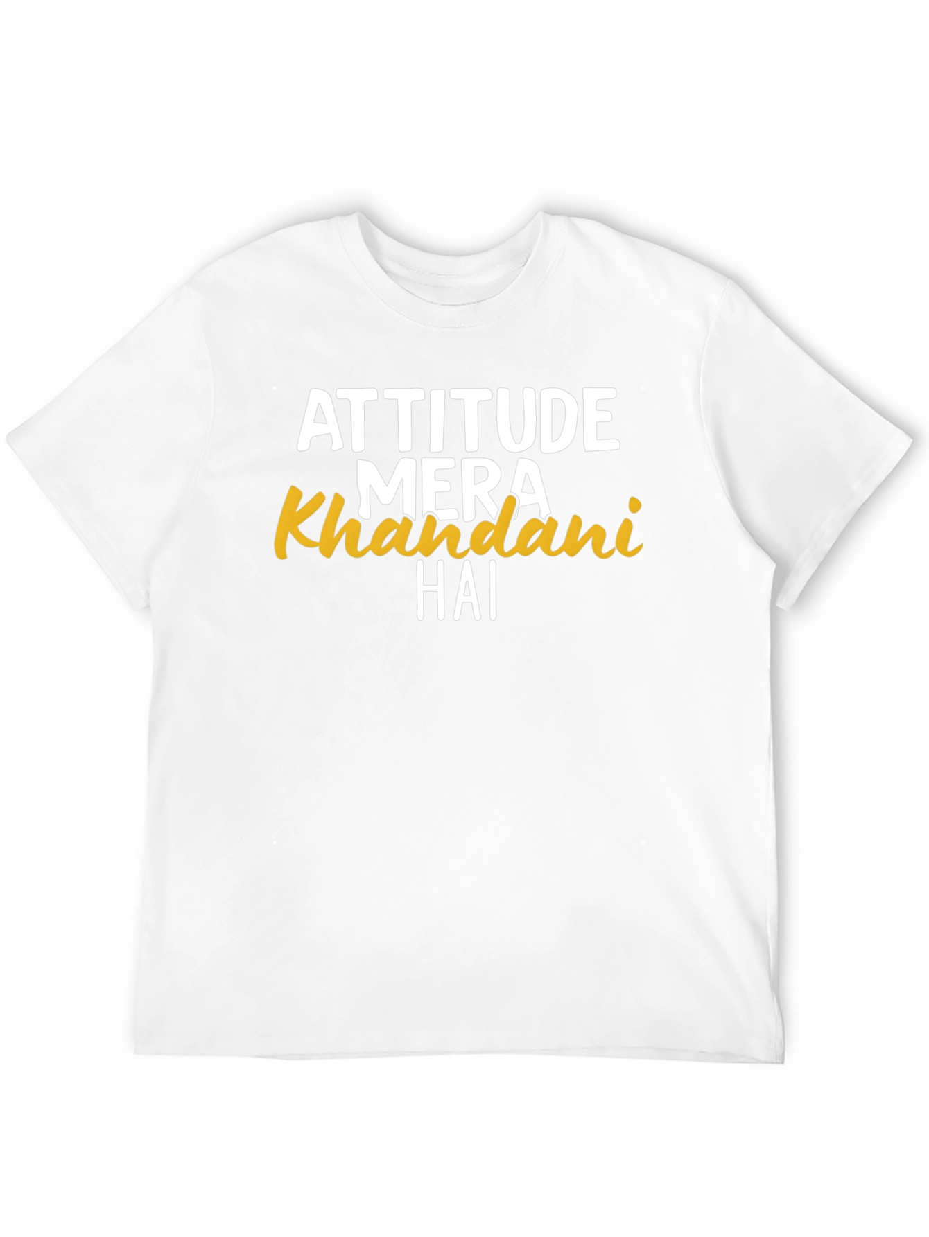 Attitude Mera Khandani Hai Black Graphic Tee