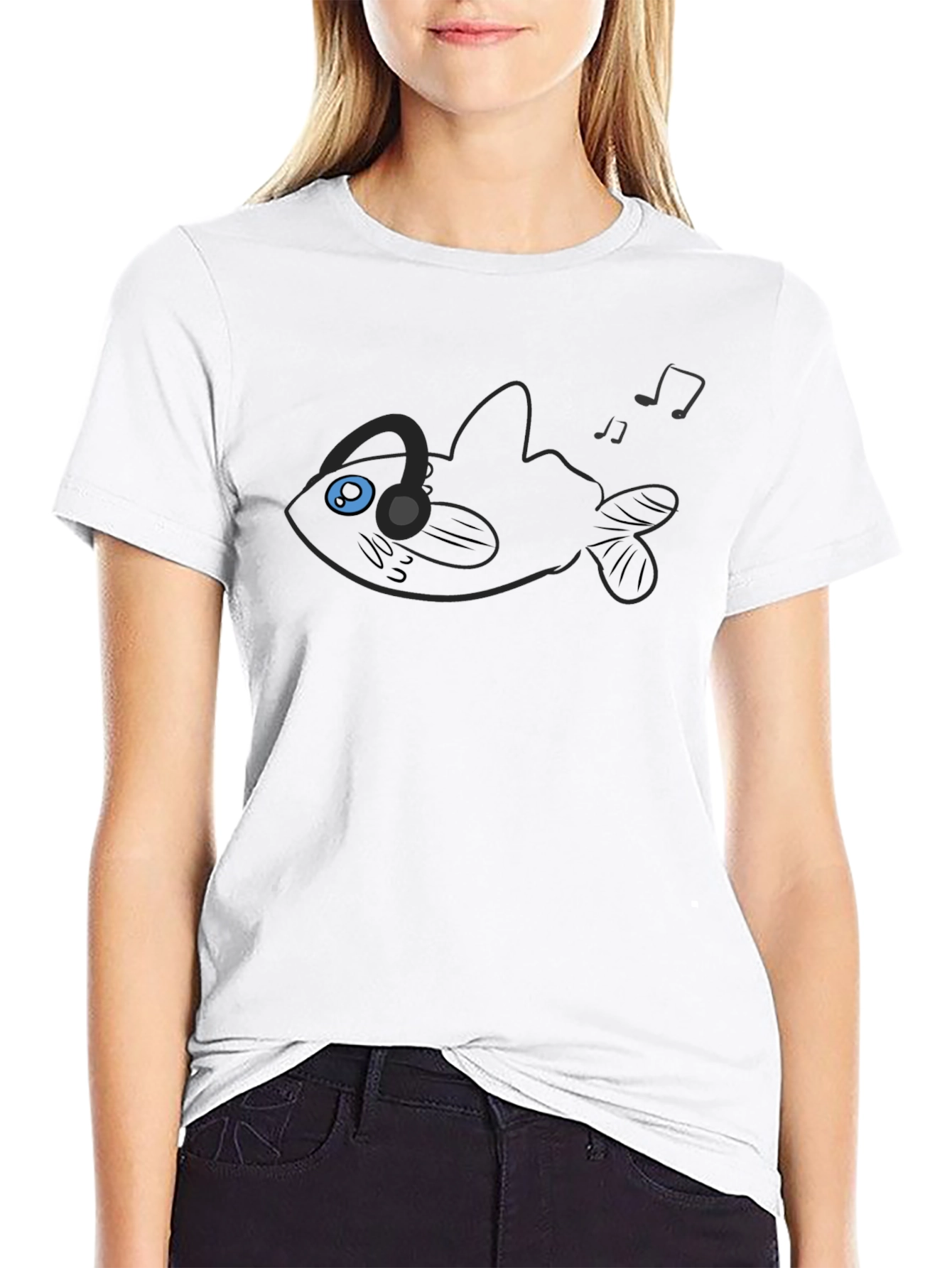 Angler Fish Music Lover Graphic Tee