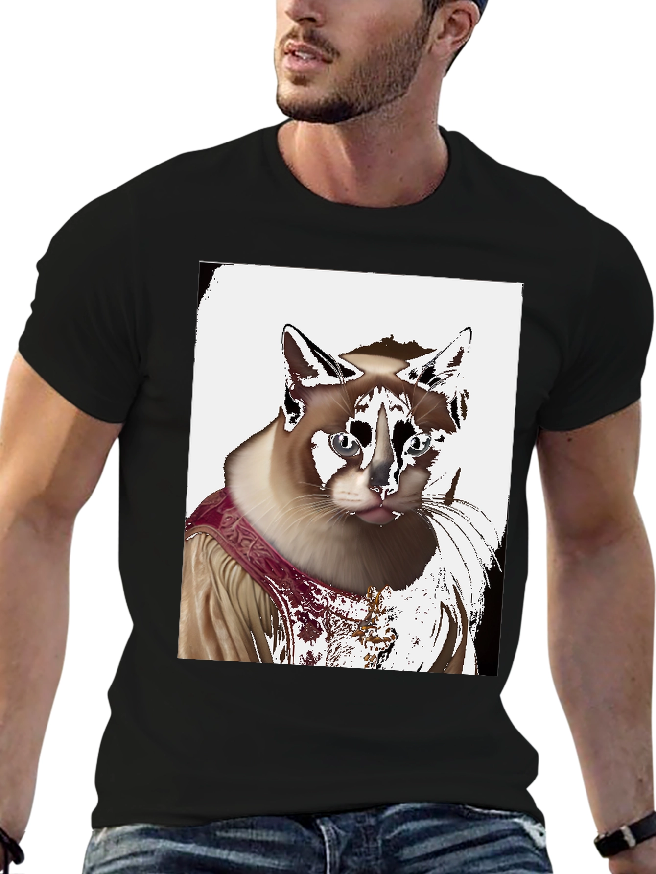 Regal Cat Portrait T-Shirt
