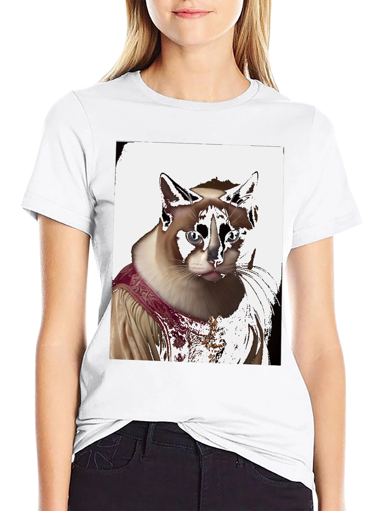 Regal Cat Portrait T-Shirt