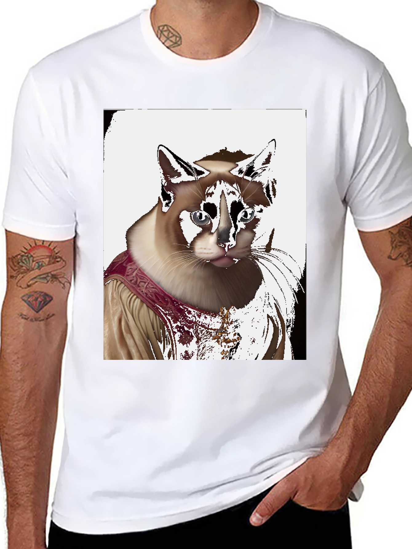 Regal Cat Portrait T-Shirt