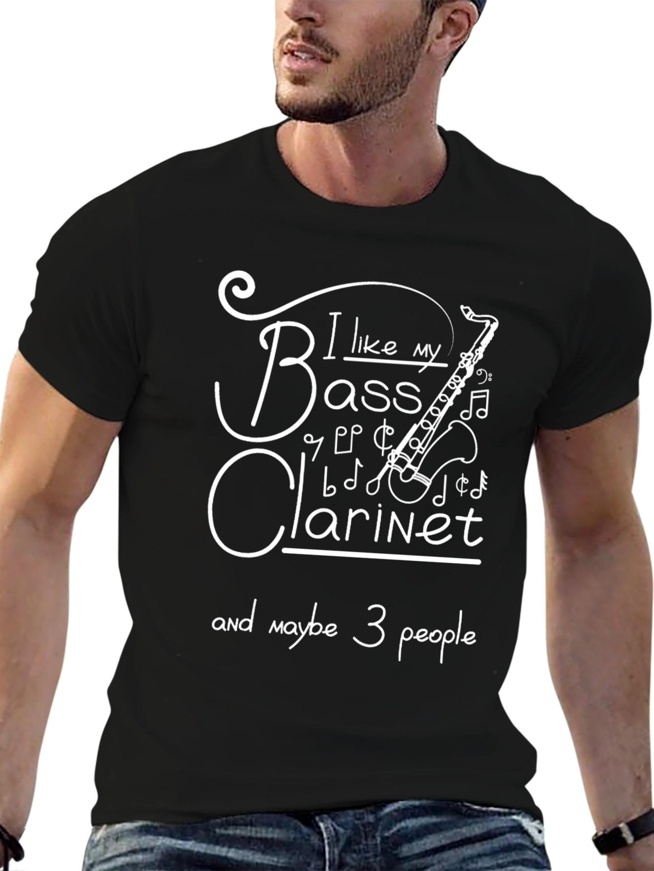 Bass Clarinet Graphic T-Shirt - Music Lover Tee