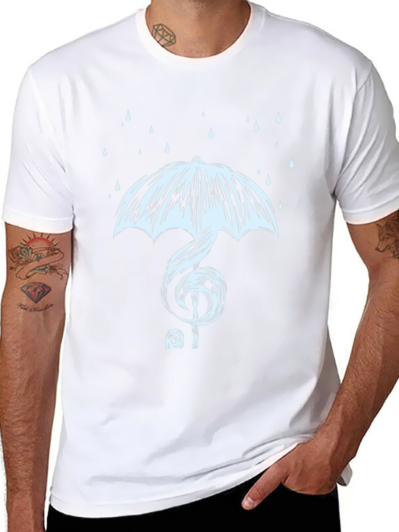 Music Treble Clef Umbrella T-Shirt