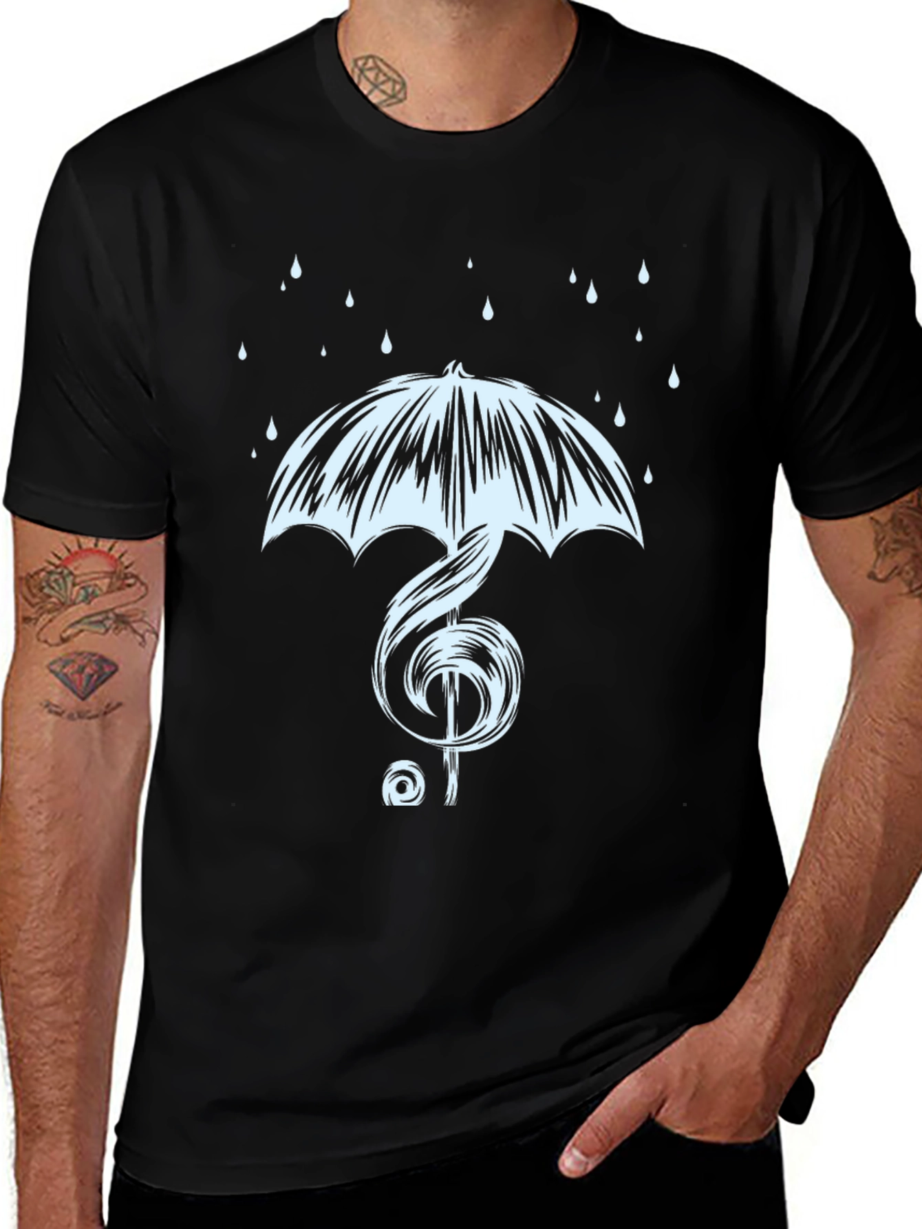 Music Treble Clef Umbrella T-Shirt