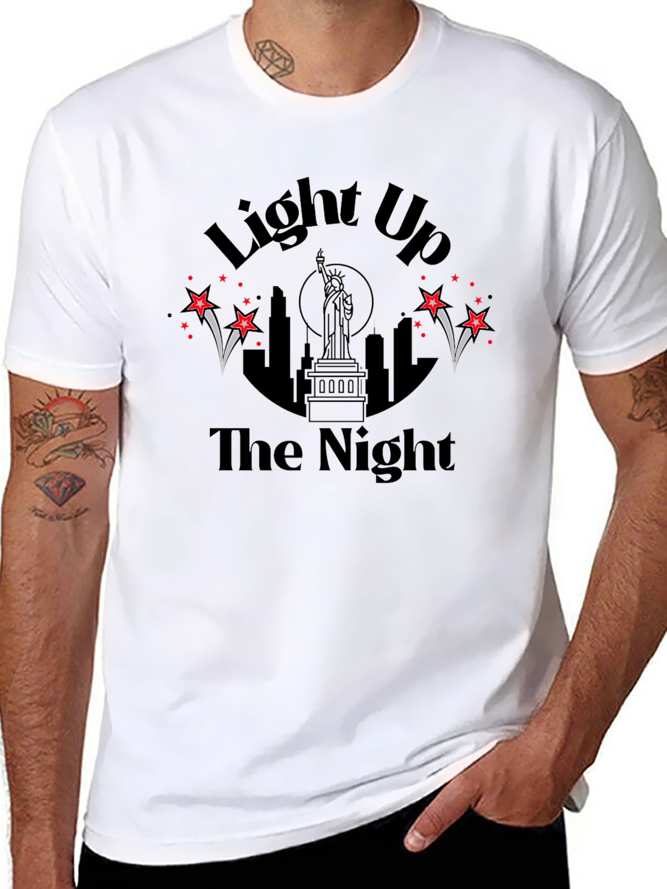 Light Up The Night Statue of Liberty Graphic Tee