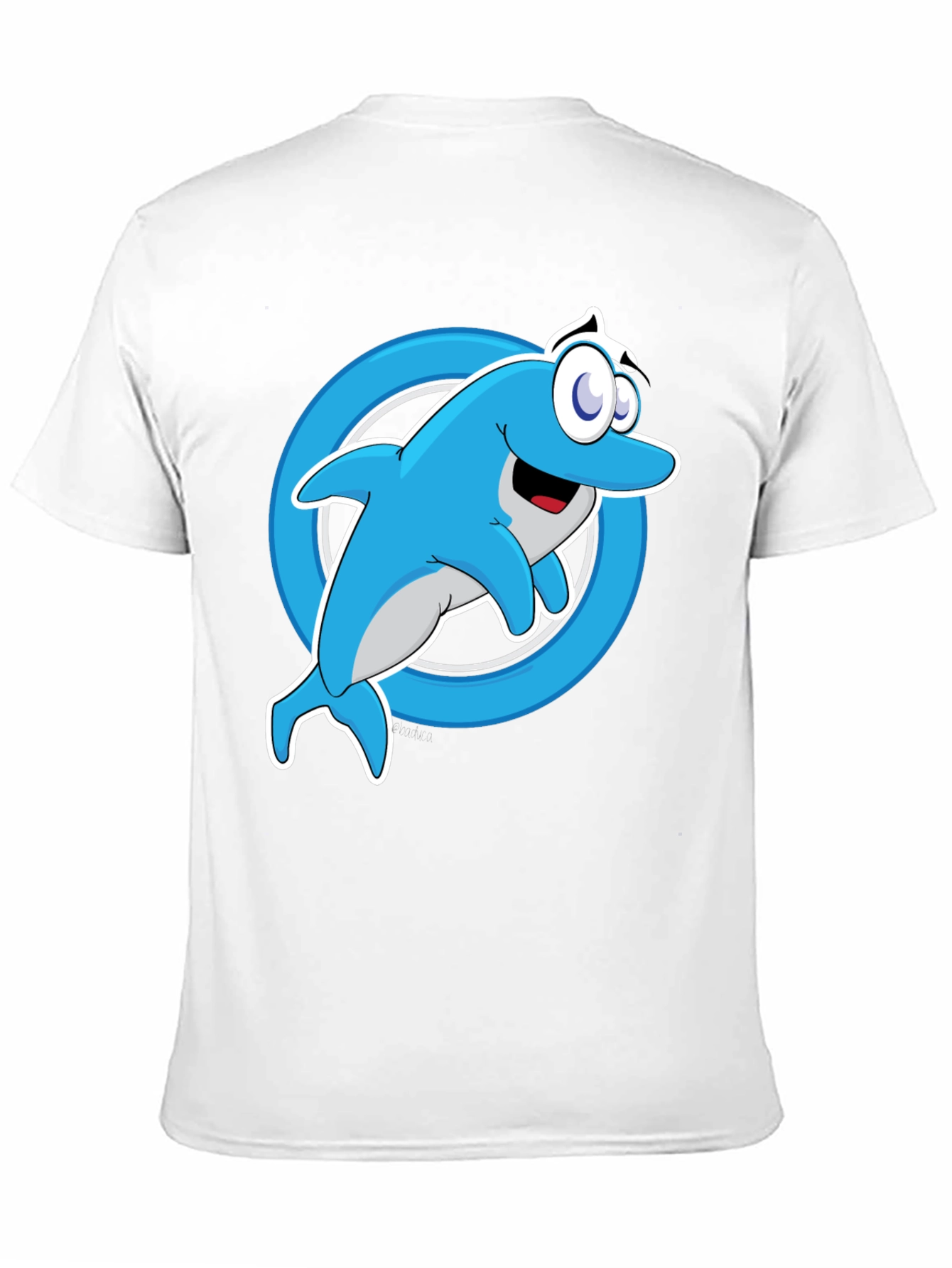 Cartoon Dolphin Graphic T-Shirt