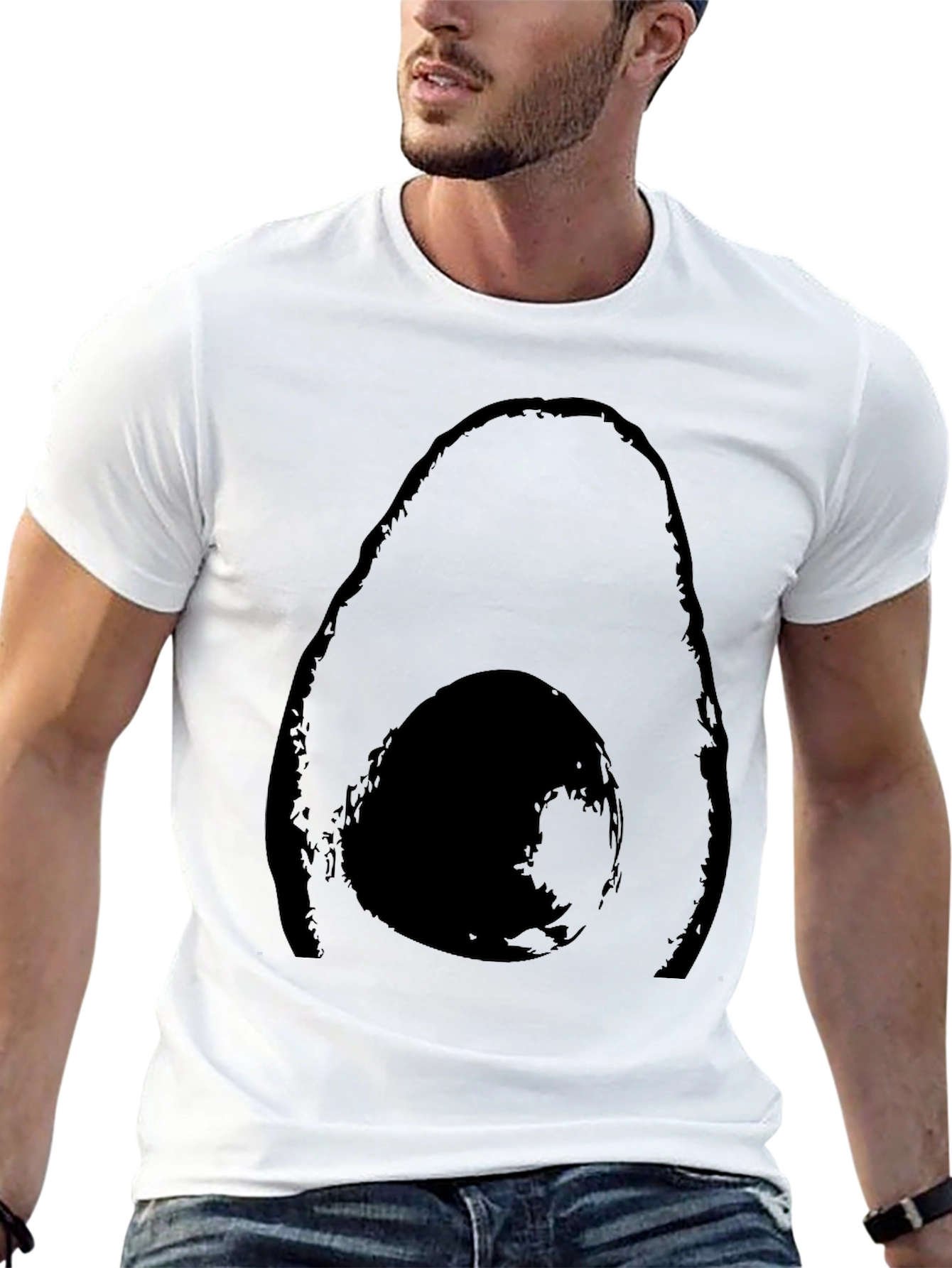 Avocado Graphic Tee - Trendy Black Shirt